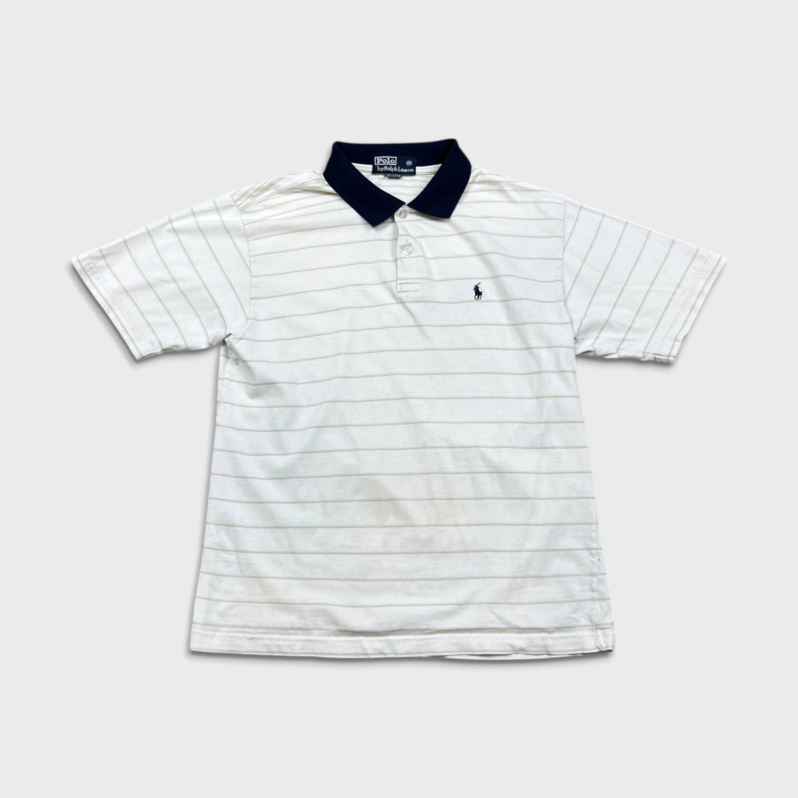 Polo Ralph Lauren VTG 90s Polo Ralph Lauren Shirt Pony Striped Short Sleeve Size US M / EU 48-50 / 2 - 1 Thumbnail