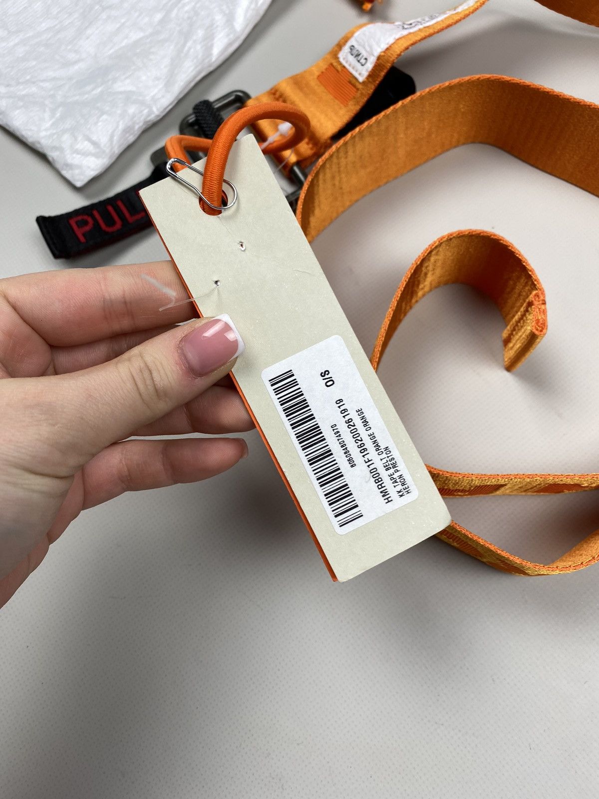 Heron Preston BNWT! Heron Preston KK Tape Belt Orange One Size Size ONE SIZE - 4 Thumbnail