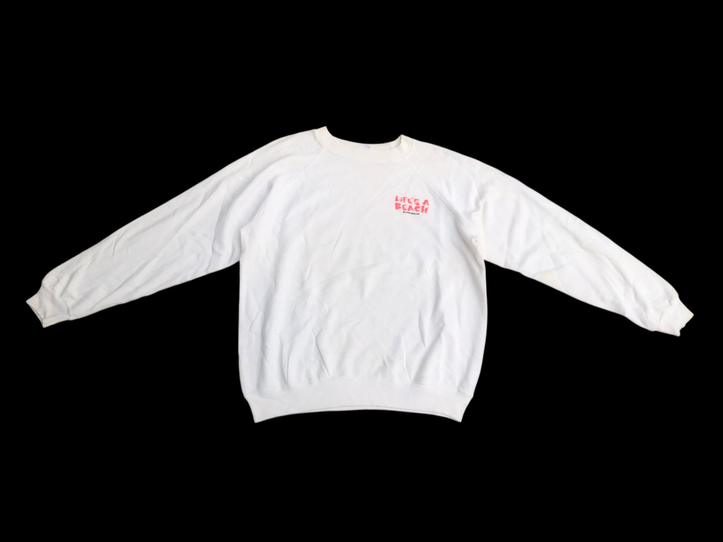 Life's a Beach 🔥Vintage 80s LIFE'S A BEACH Surfgear BBC Hanes Sweatshirt Size US L / EU 52-54 / 3 - 1 Thumbnail