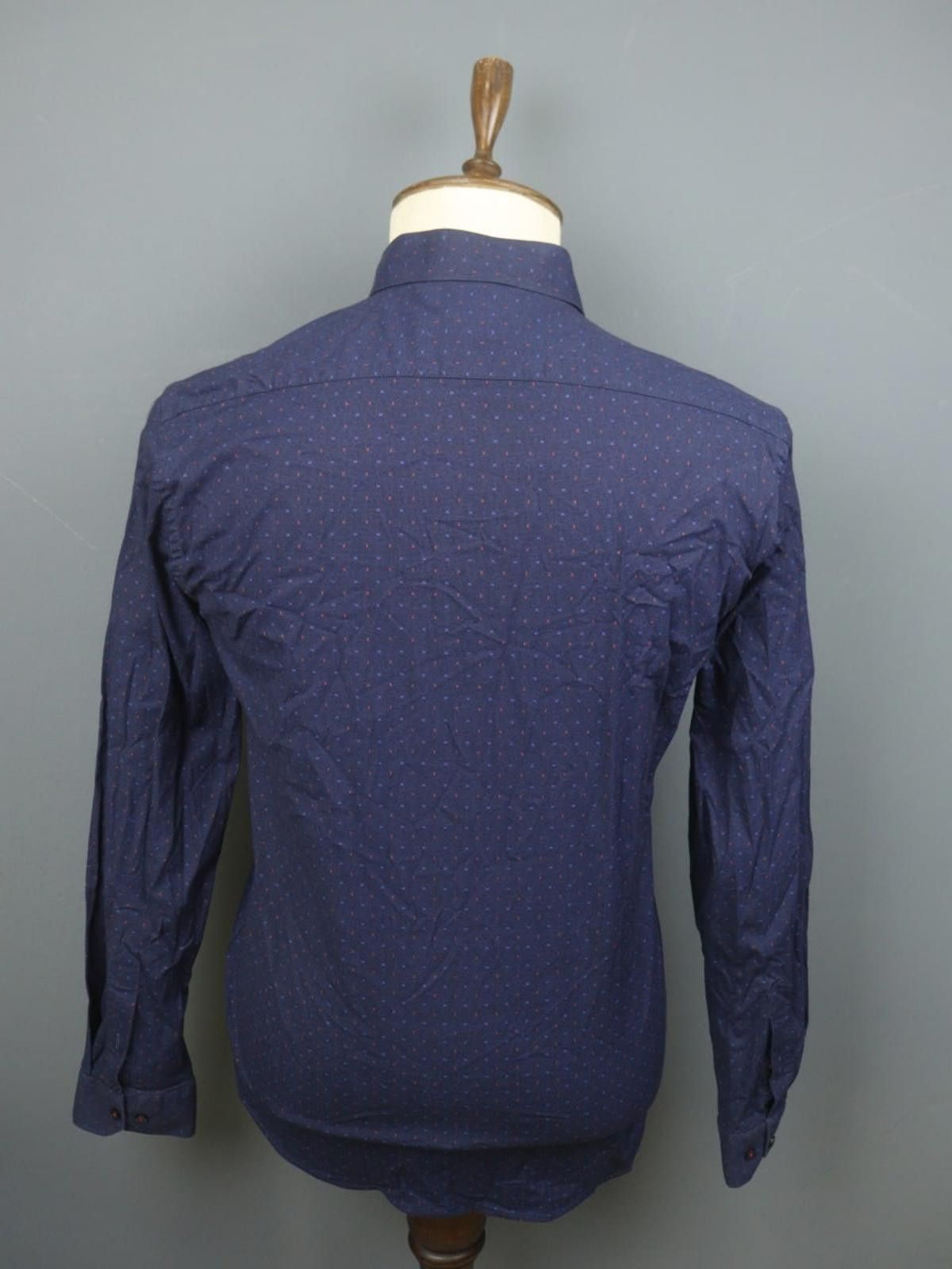 Givenchy Givenchy Blue Polka Dot Cotton Collared Shirt Size 41/42 Size US M / EU 48-50 / 2 - 5 Thumbnail
