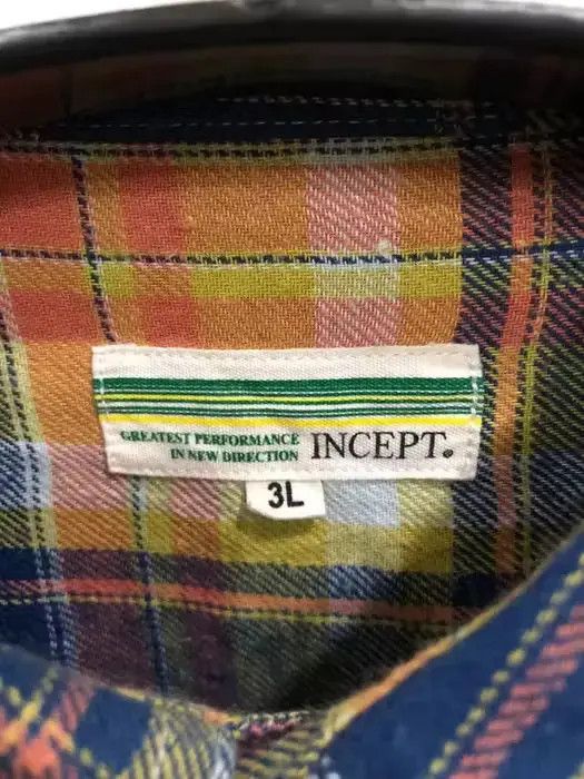 Flannel × Vintage Vintage Incept Checked Plaid Tartan Flannel Shirt 👕 Size US XL / EU 56 / 4 - 3 Thumbnail