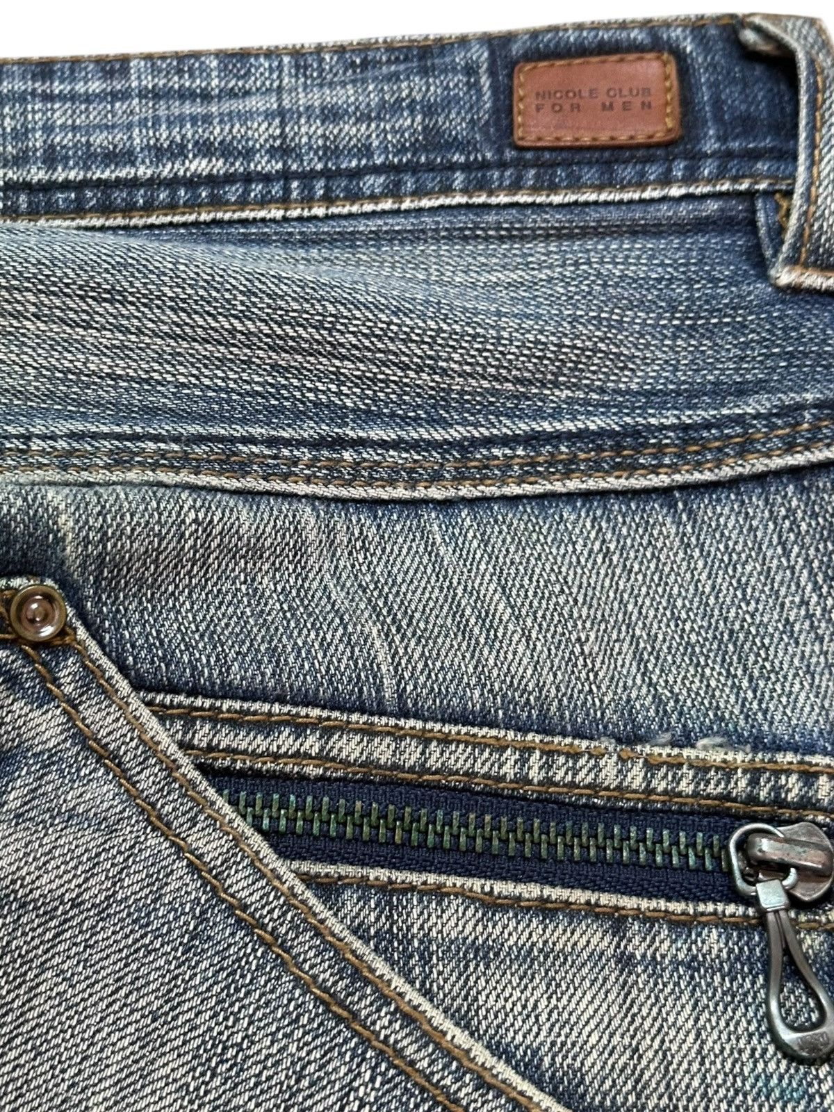 Nicole Club Vintage Nicole Club Flare Faded Whiskers Denim Size US 34 / EU 50 - 11 Thumbnail
