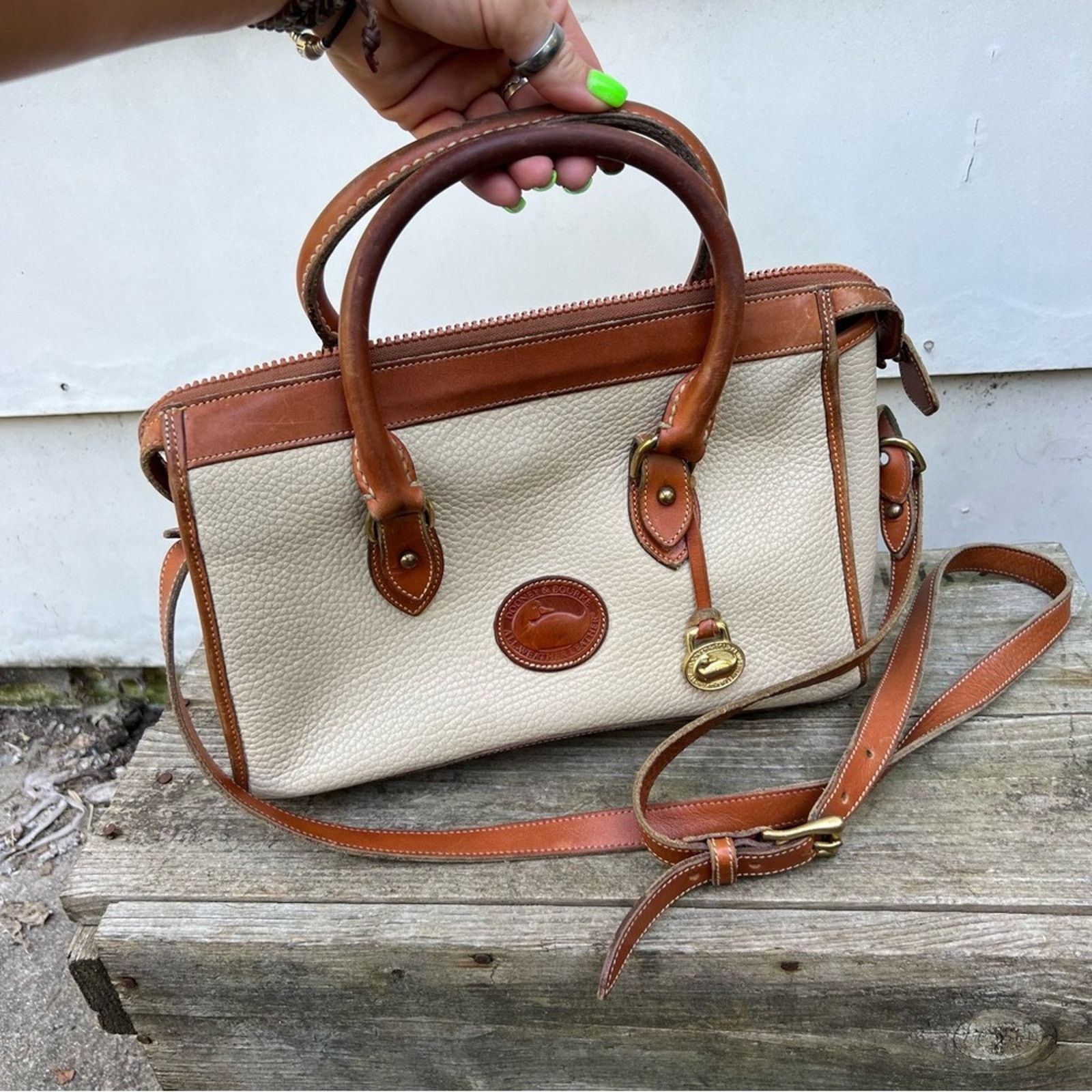 Dooney Bourke Dooney & Bourke All Weather Top Handle Convertible Bag in Beige, Women's