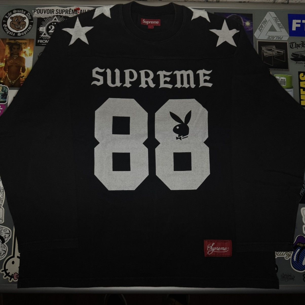 Playboy × Supreme Supreme Playboy Long Sleeve Football Top Black Large Size US L / EU 52-54 / 3 - 1 Thumbnail