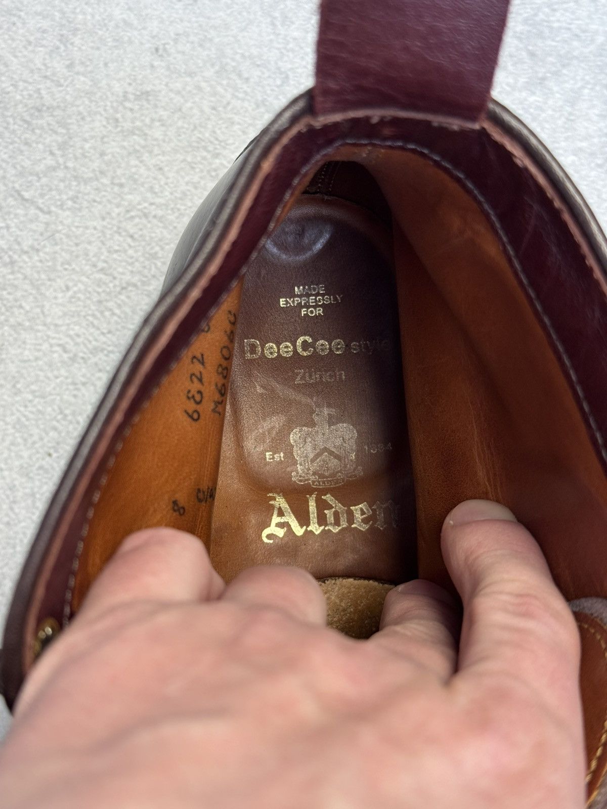 Alden RRP€1100 Alden Service Boot Shell Cordovan burgundy Leather Size US 8 / EU 41 - 12 Thumbnail