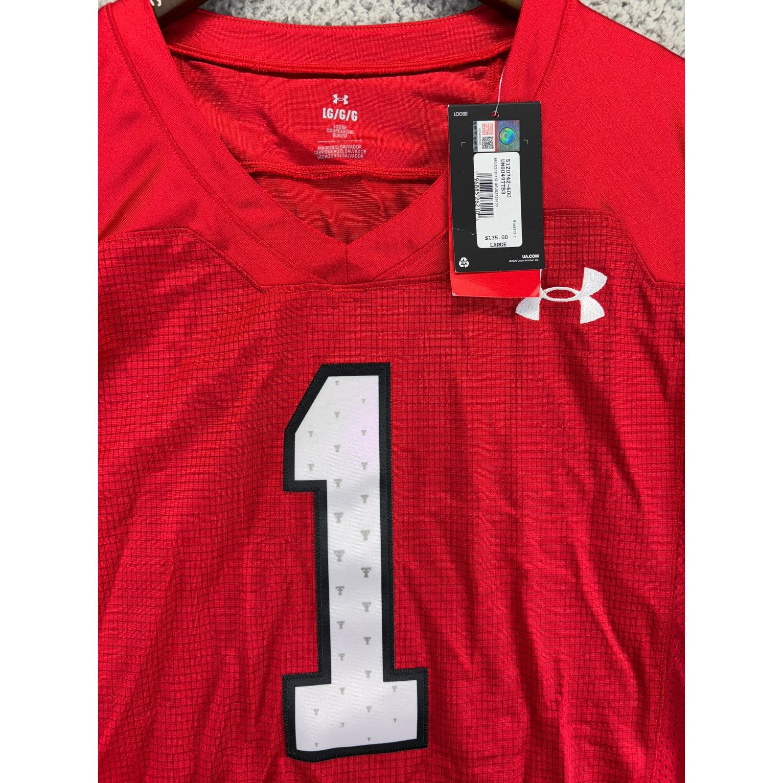 Under Armour Under Armour Texas Tech Raiders Football Jersey #1 Men Large Size US L / EU 52-54 / 3 - 6 Thumbnail