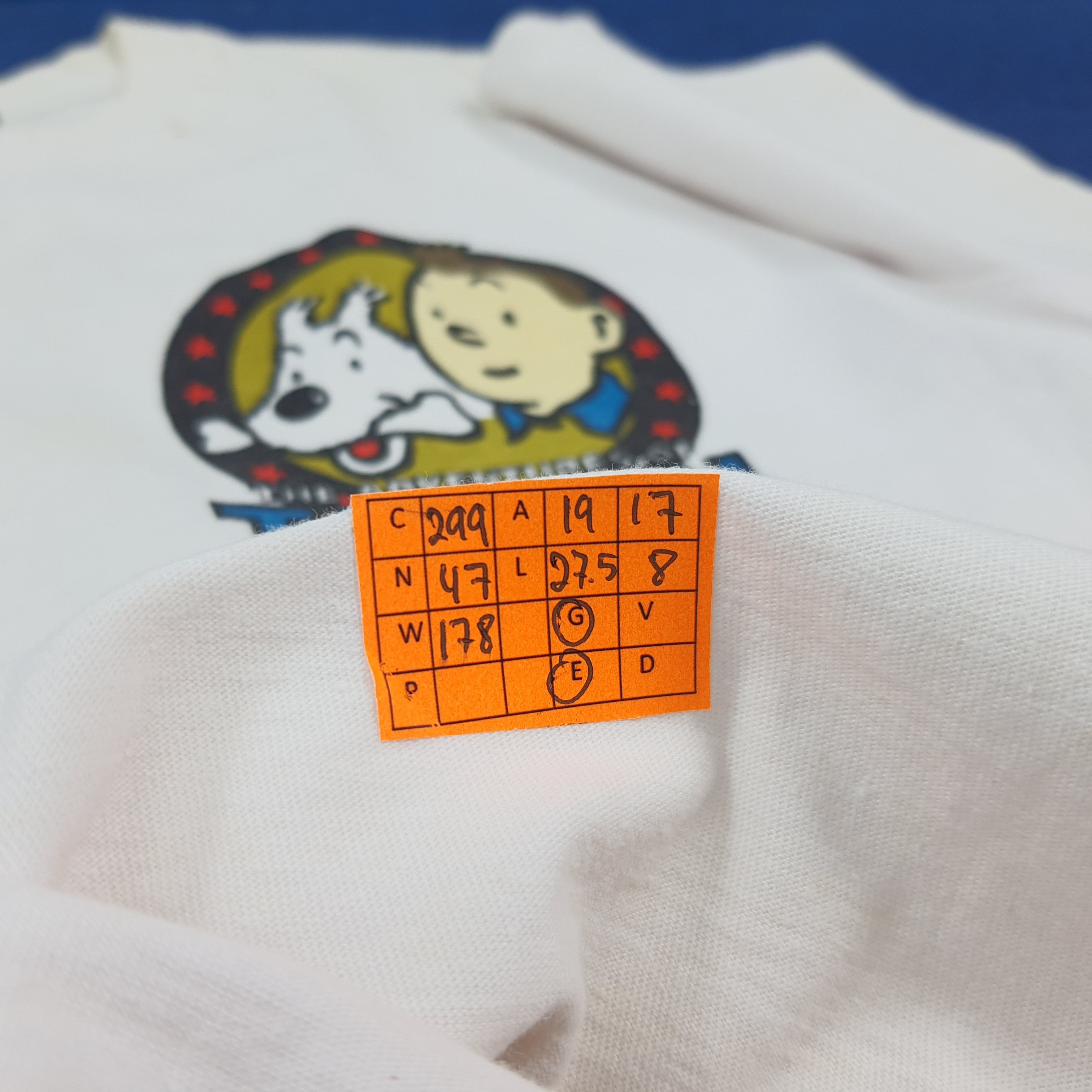 Vintage Vintage Adventure of Tintin Graphic Cartoon Tshirt C299N47 Size US M / EU 48-50 / 2 - 6 Thumbnail