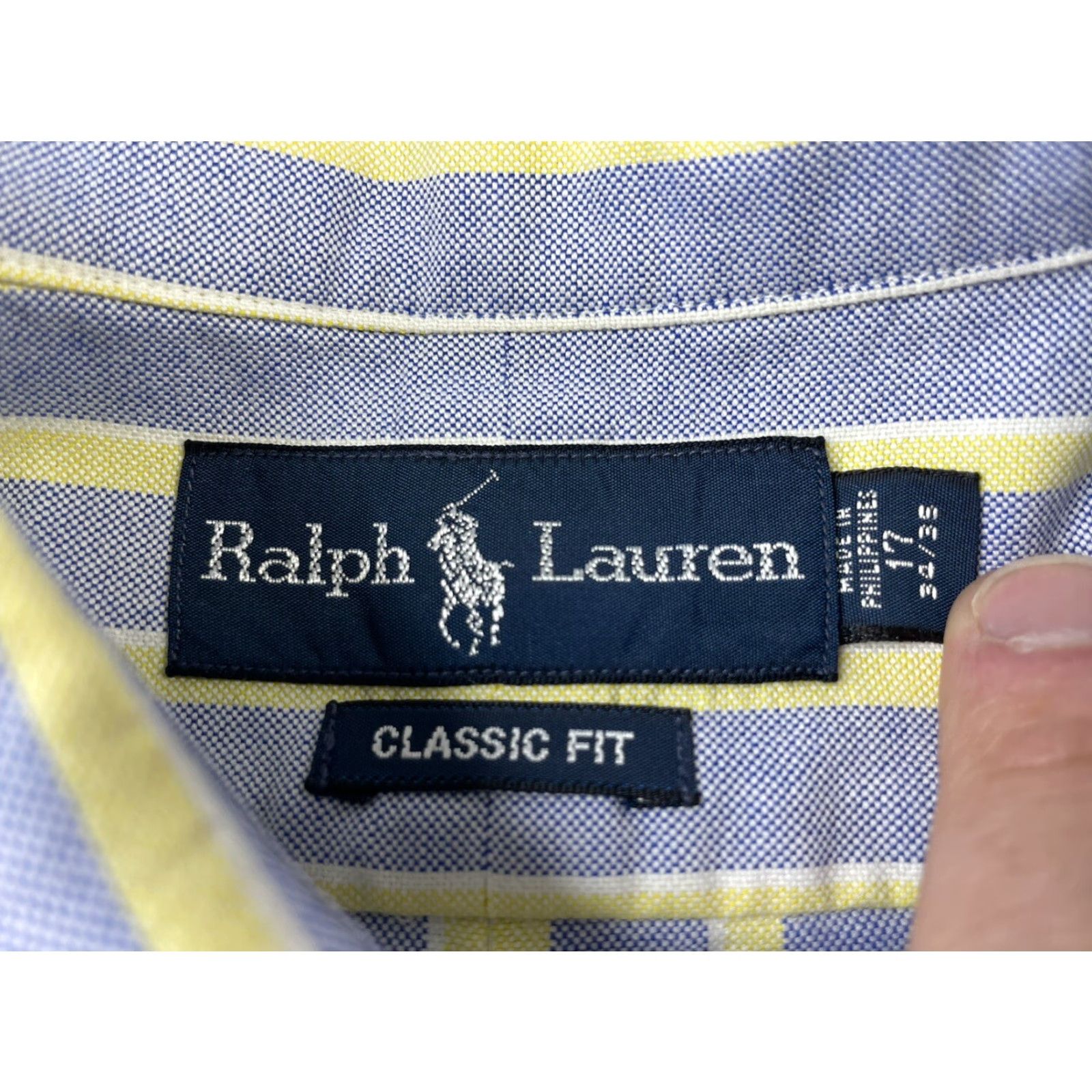 Polo Ralph Lauren Polo Ralph Lauren Dress Shirt Striped Oxford Long Sleeve Button-Up 17 34/35 Men Size 46R - 3 Thumbnail
