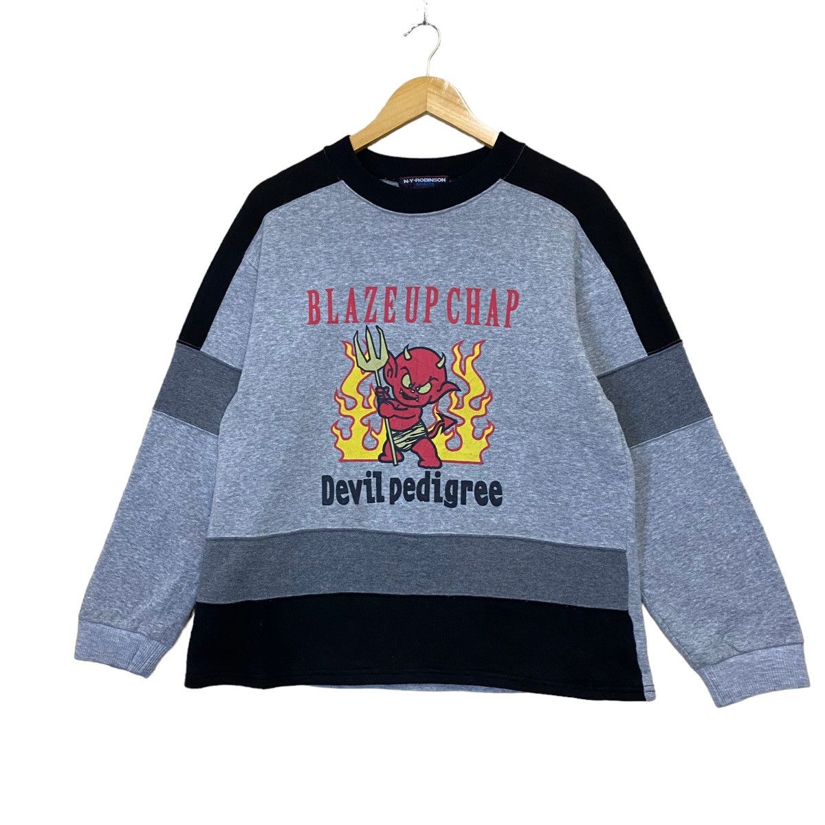 Japanese Brand × Tedman Blaze Up Devil Pedigree Big Logo Crewneck Sweatshirt Size US M / EU 48-50 / 2 - 3 Thumbnail