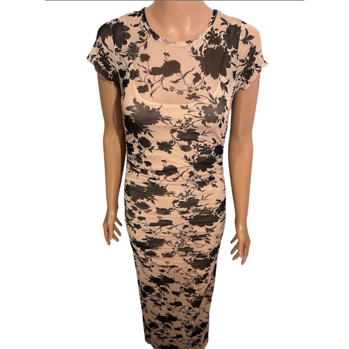 The Unbranded Brand No Comment Floral Bodycon Maxi Dress Size Small Size S / US 4 / IT 40 - 3 Thumbnail