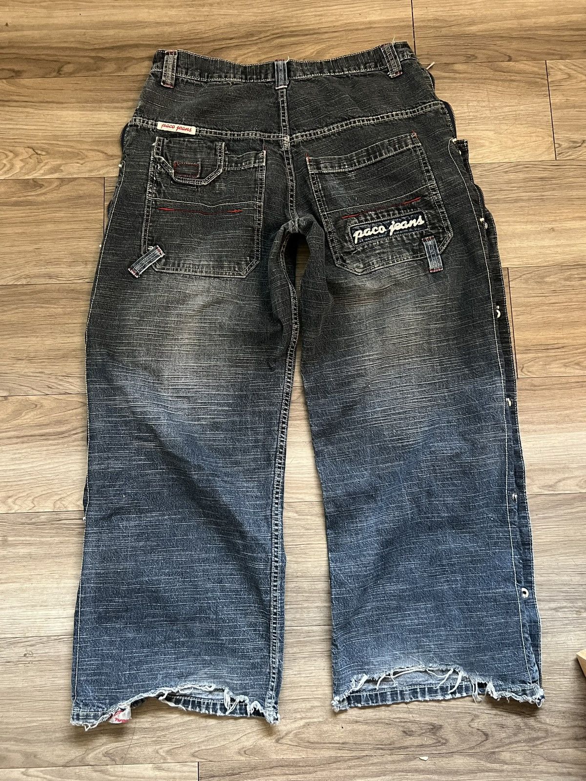 JNCO × Japanese Brand × Vintage Vintage Y2K Paco Jeans Baggy Zipper Jeans Size US 34 / EU 50 - 5 Thumbnail