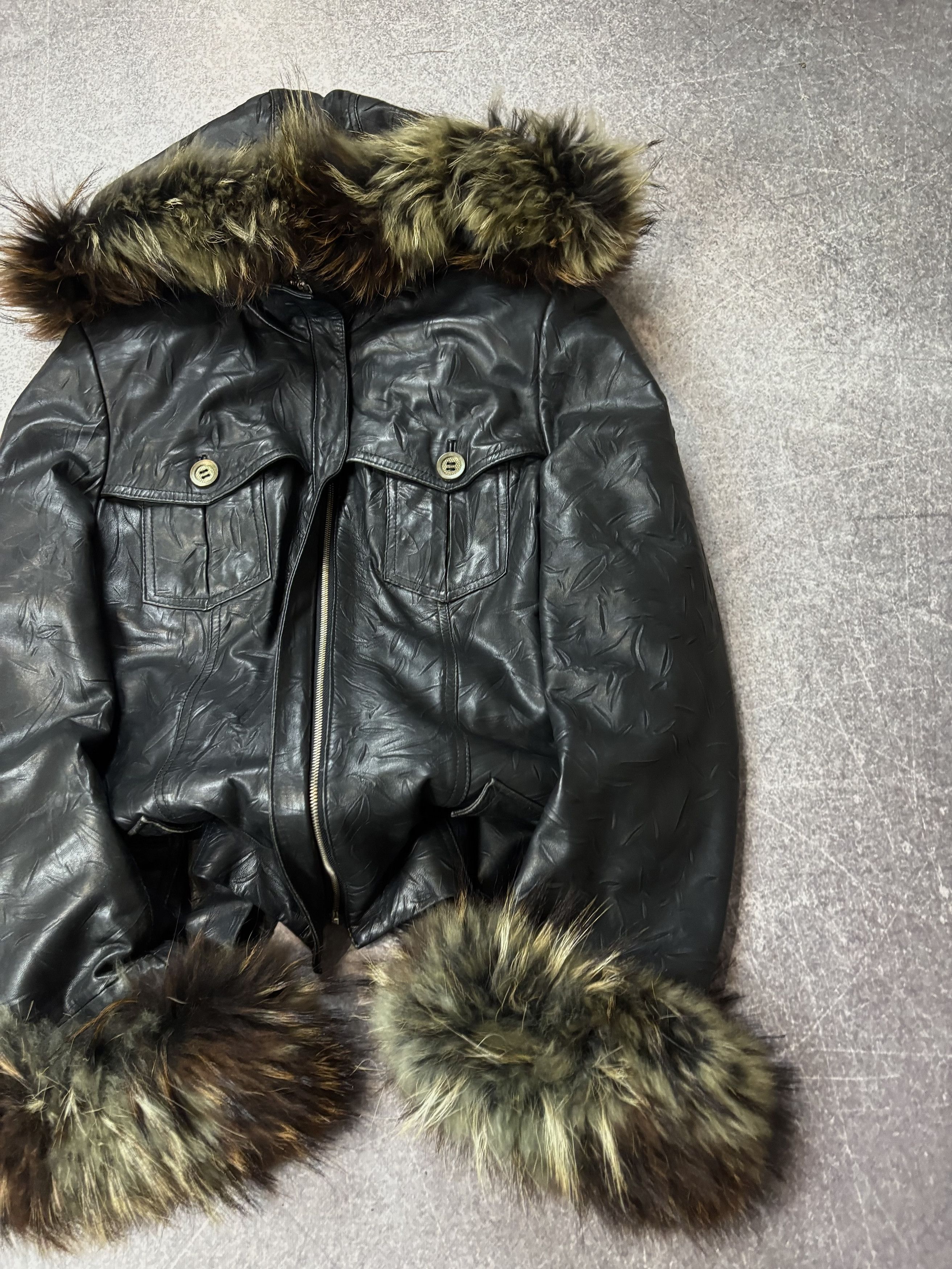 Tornado Mart JAPANESE RICK OWENS TYPE! RARE FUR/LEATHER BOMBER JACKET Size US S / EU 44-46 / 1 - 5 Thumbnail