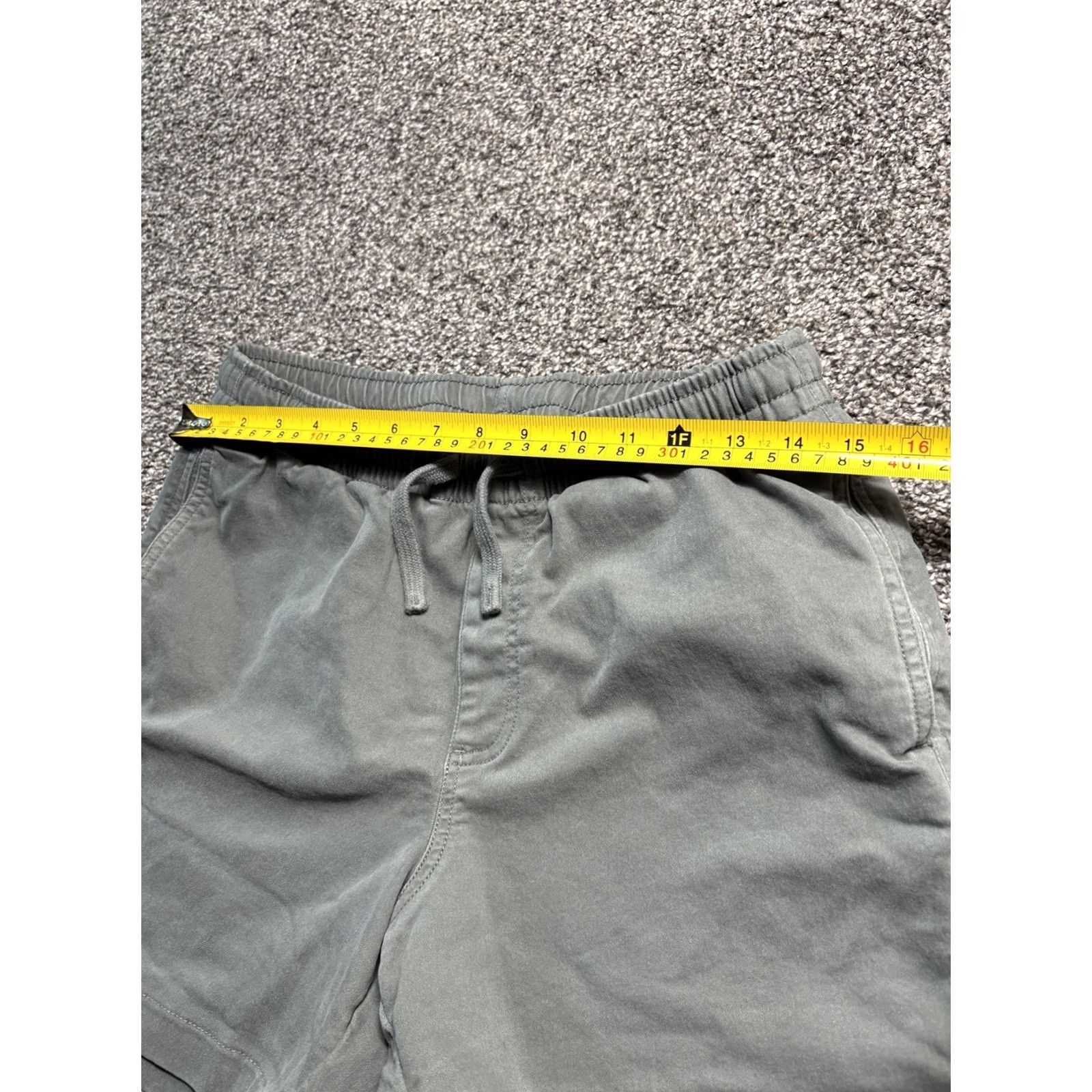 Vintage BearBottom Shorts Mens Medium 5.5” Green Elastic Waist Pockets Canvas Size US 31 - 5 Thumbnail
