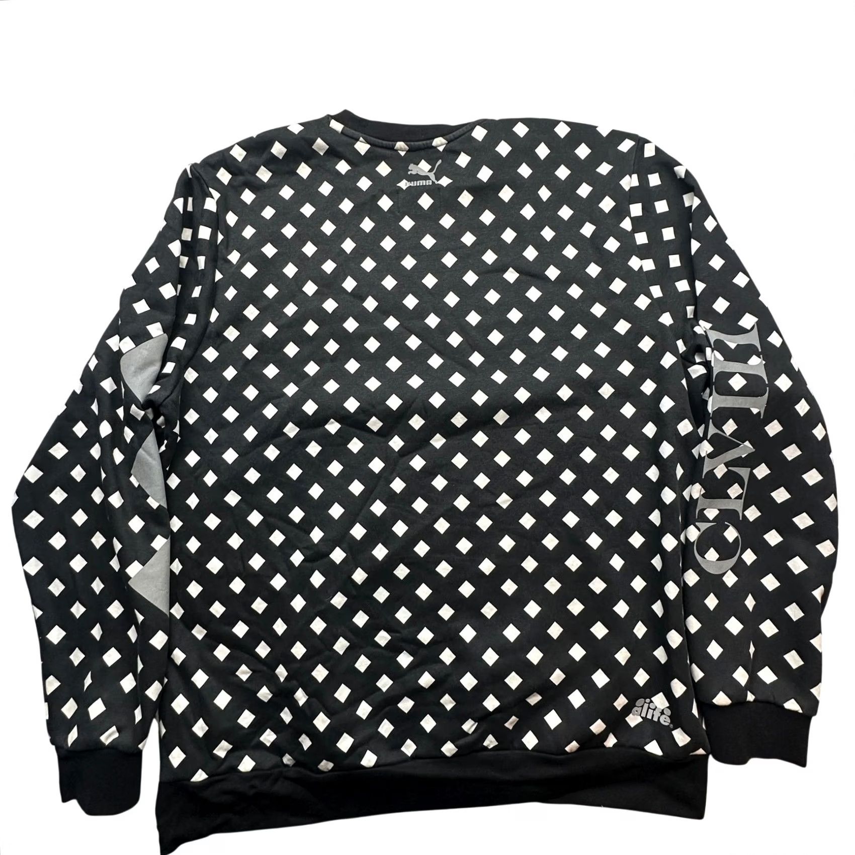 Alife Alife x Puma 3M Spell Out Crewneck Sweatshirt Mens XXL Black White Polka Dot Sweatshirt Size US XXL / EU 58 / 5 - 2 Thumbnail