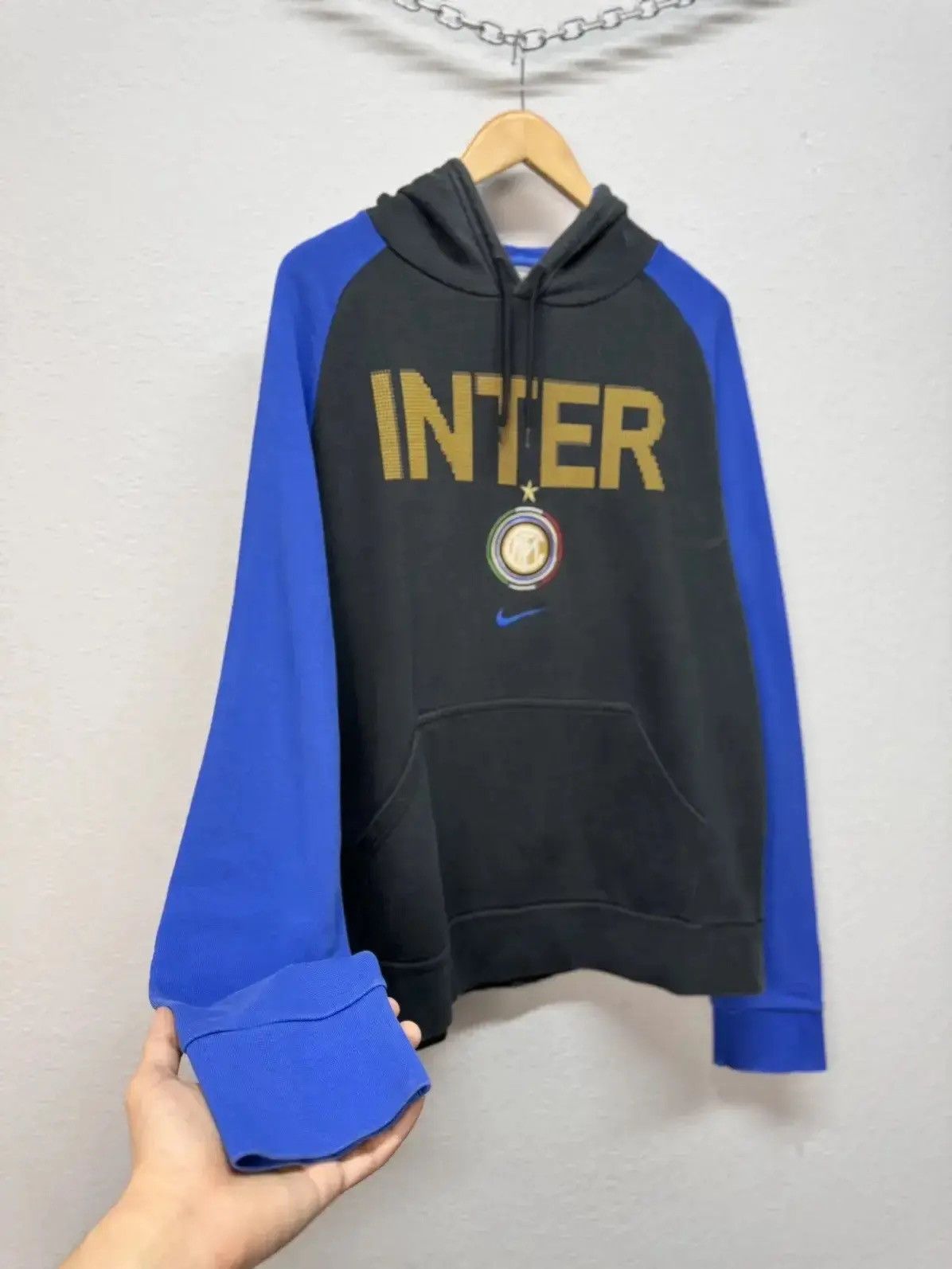 Nike × Vintage Vintage Nike Inter Milan Y2K Hoodie Blockkore Style Size US L / EU 52-54 / 3 - 3 Thumbnail