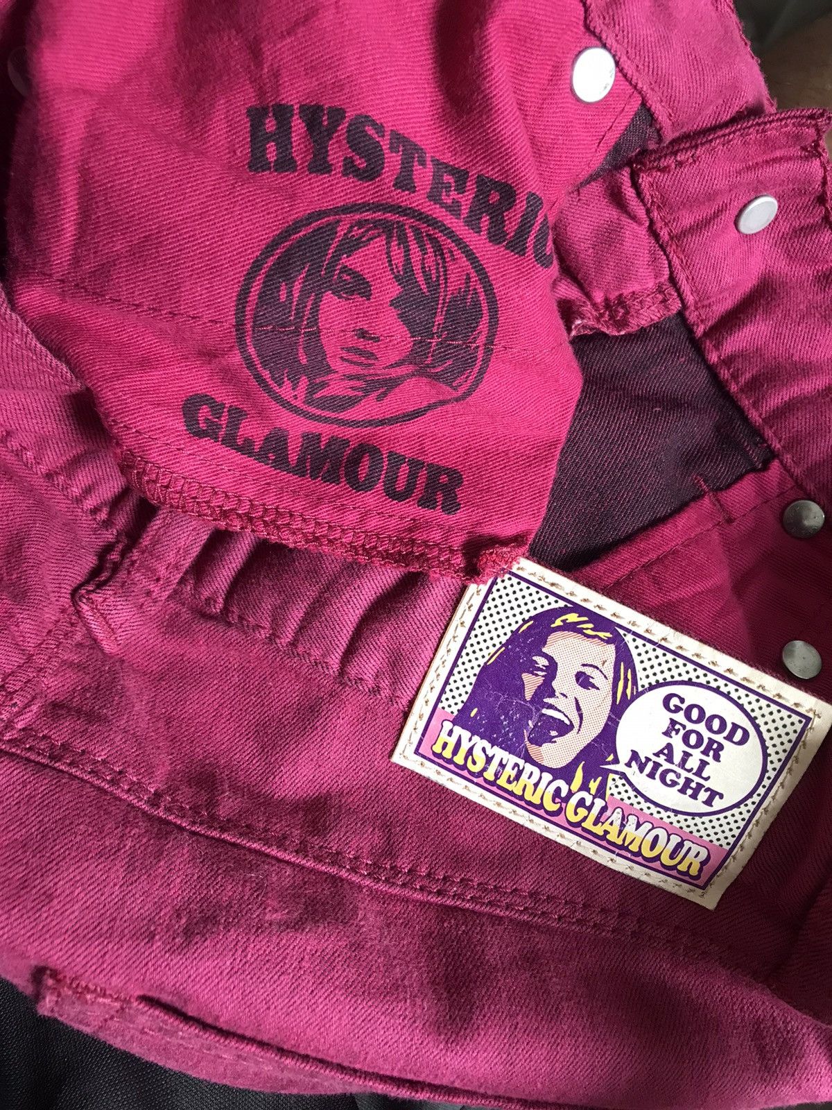 Hysteric Glamour Steal🔥 VINTAGE Hysteric Glamour Pink Jeans Size 23" - 10 Thumbnail