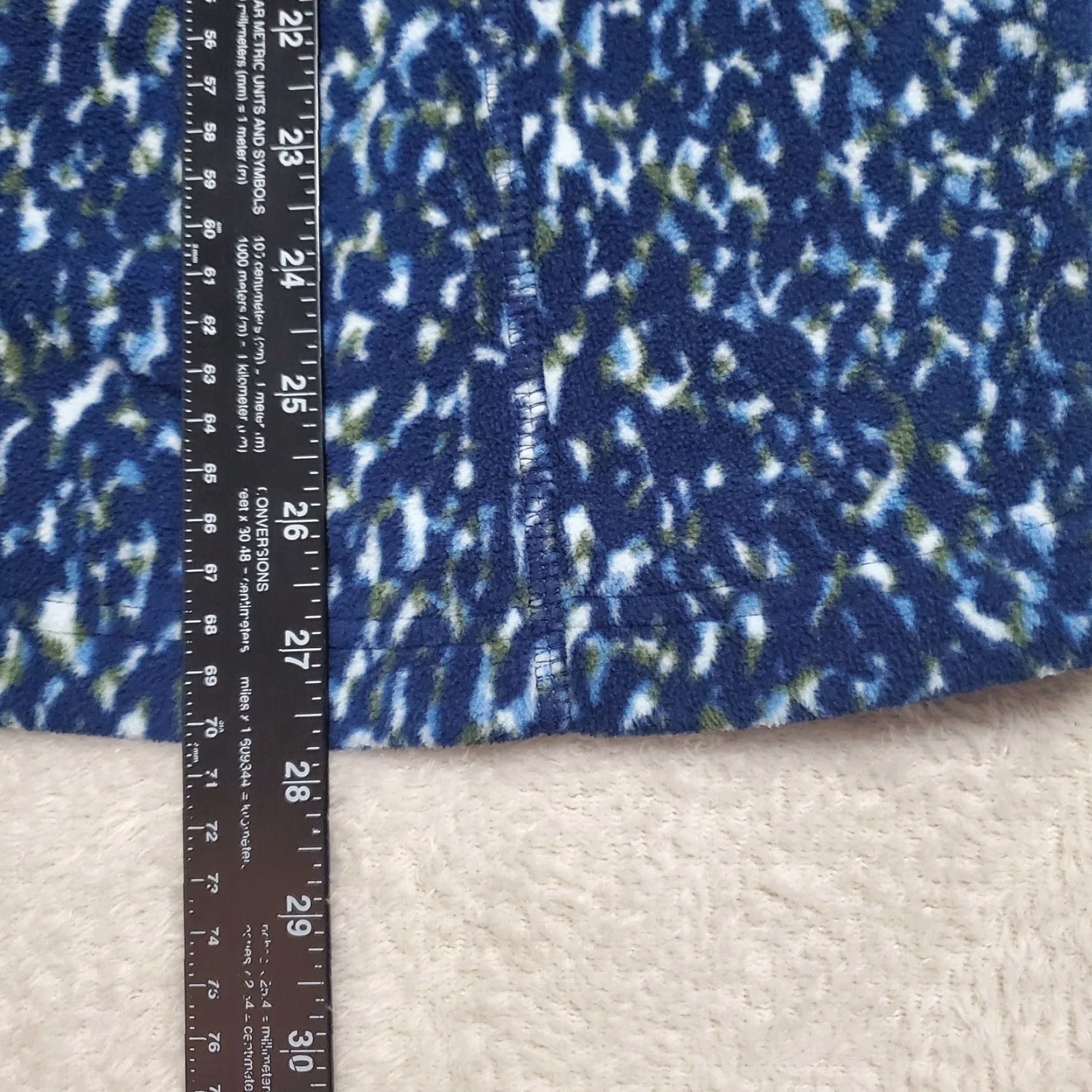 Lands' End VINTAGE Lands' End Fleece Pullover Womens Plus 1X Blue White Print 1/4 Zip Outdoors Size XL / US 12-14 / IT 48-50 - 7 Thumbnail