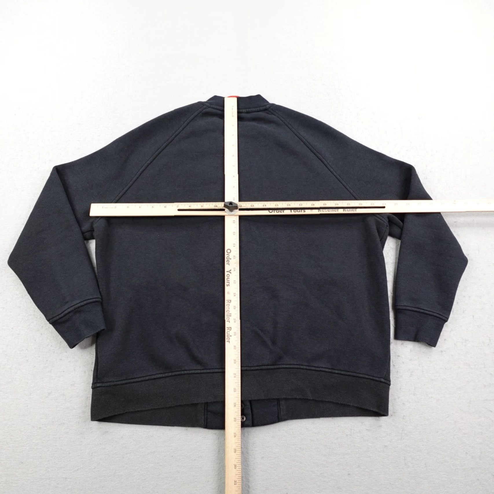 Nike Nike Jacket Womens XL Black NSW Rally Bomber Full Zip Snap-Front Pockets Fleece Mid-Length Casual Sportswear Women Size XL / US 12-14 / IT 48-50 - 7 Thumbnail