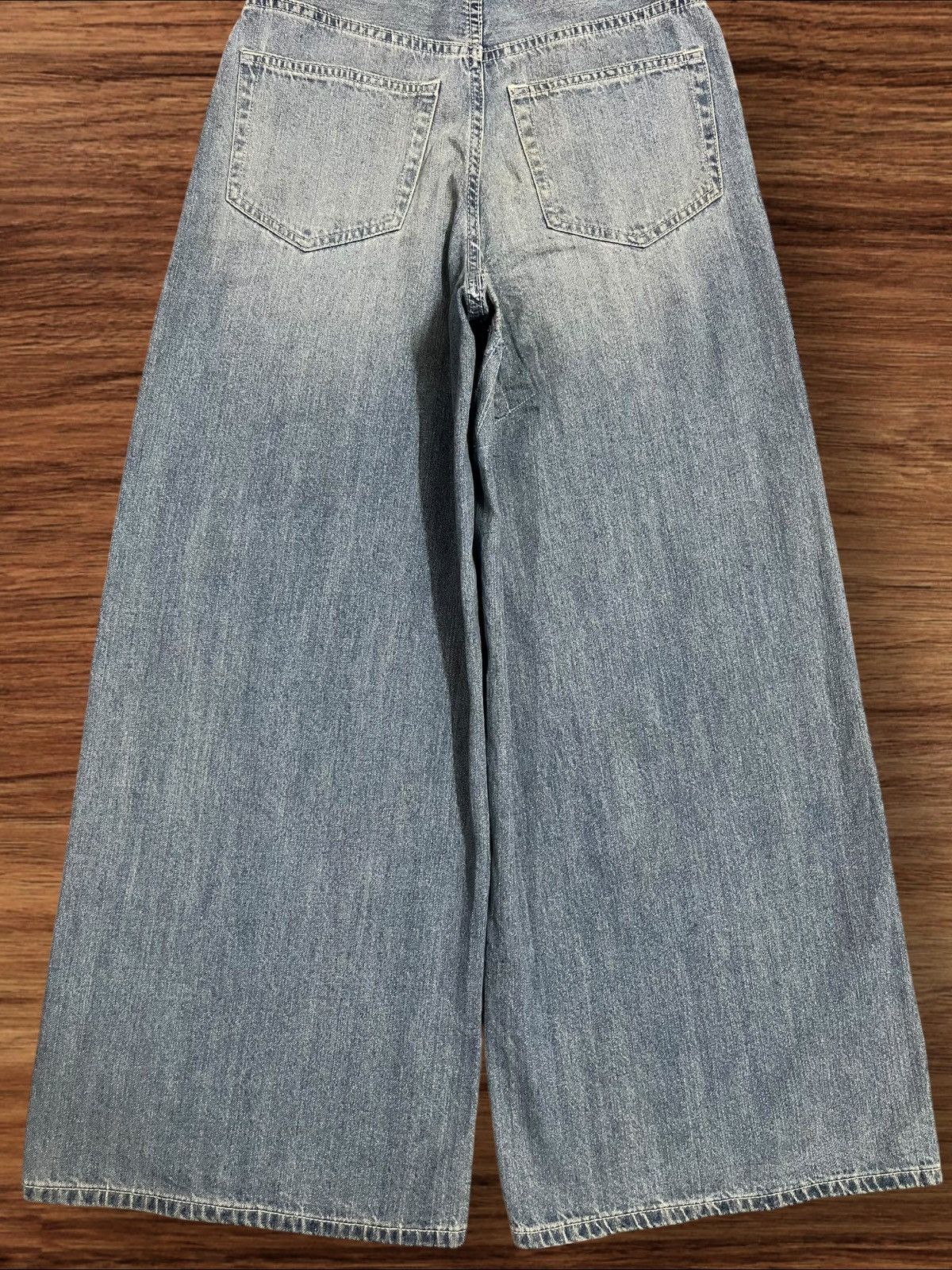 Japanese Brand Vintage Japanese Brand Blue Washed High Rise Wide Leg Jeans Size 26" / US 2 / IT 38 - 6 Thumbnail