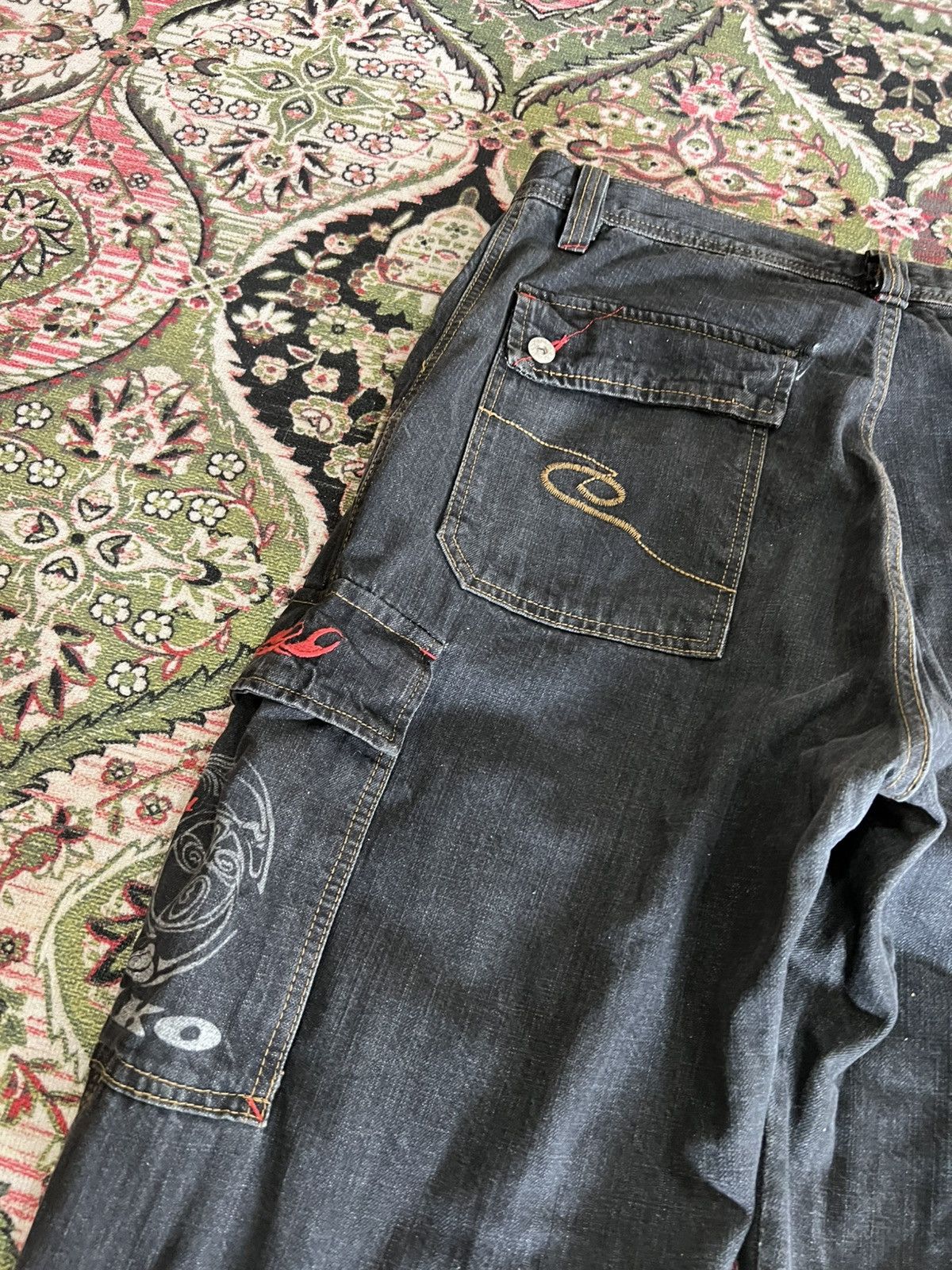 Japanese Brand Vintage Piko Baggy Hawaiian Cargo Jean Size US 34 / EU 50 - 14 Thumbnail