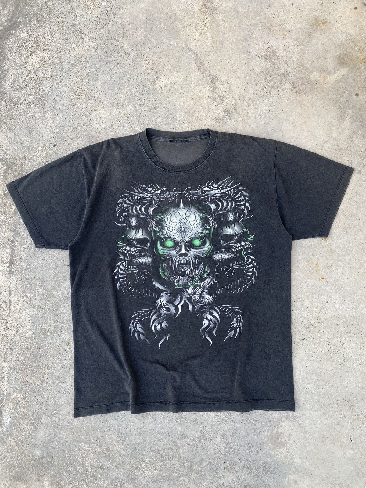 Affliction 2000s JNCO Styled Grunge Cyber Skulls y2k Shirt Size US L / EU 52-54 / 3 - 1 Thumbnail