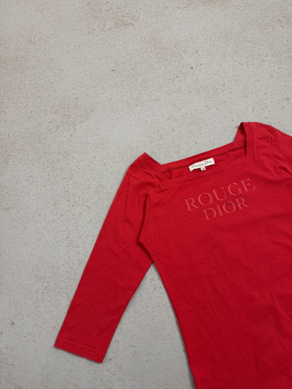 Christian Dior Monsieur Vintage Christian Dior Parfums Rouge Dior T-Shirt Size S / US 4 / IT 40 - 3 Thumbnail