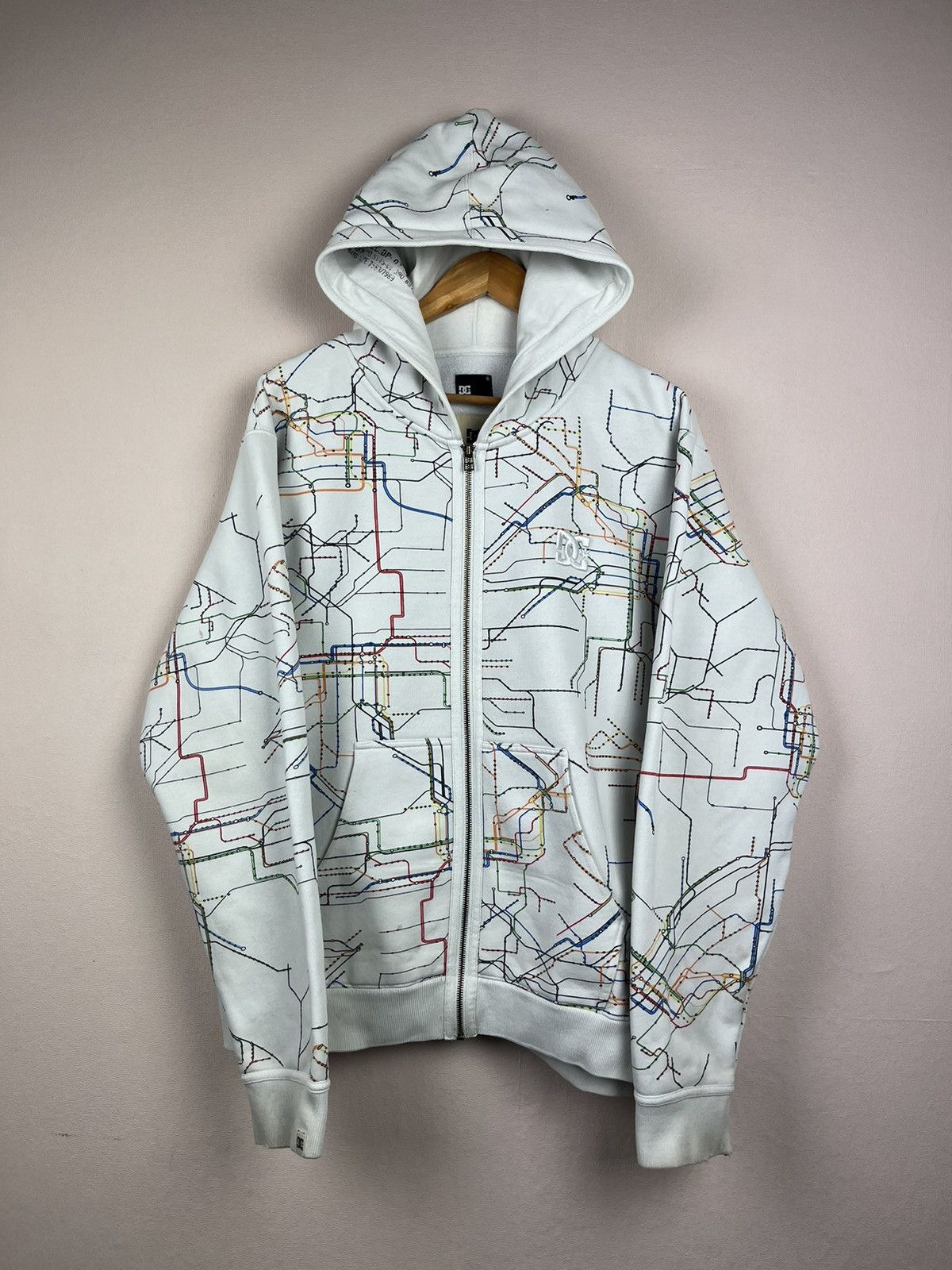 DC DC Shoes Spec Op Subway Map All Over Print Full Zip Hoodie Size US XXL / EU 58 / 5 - 1 Thumbnail
