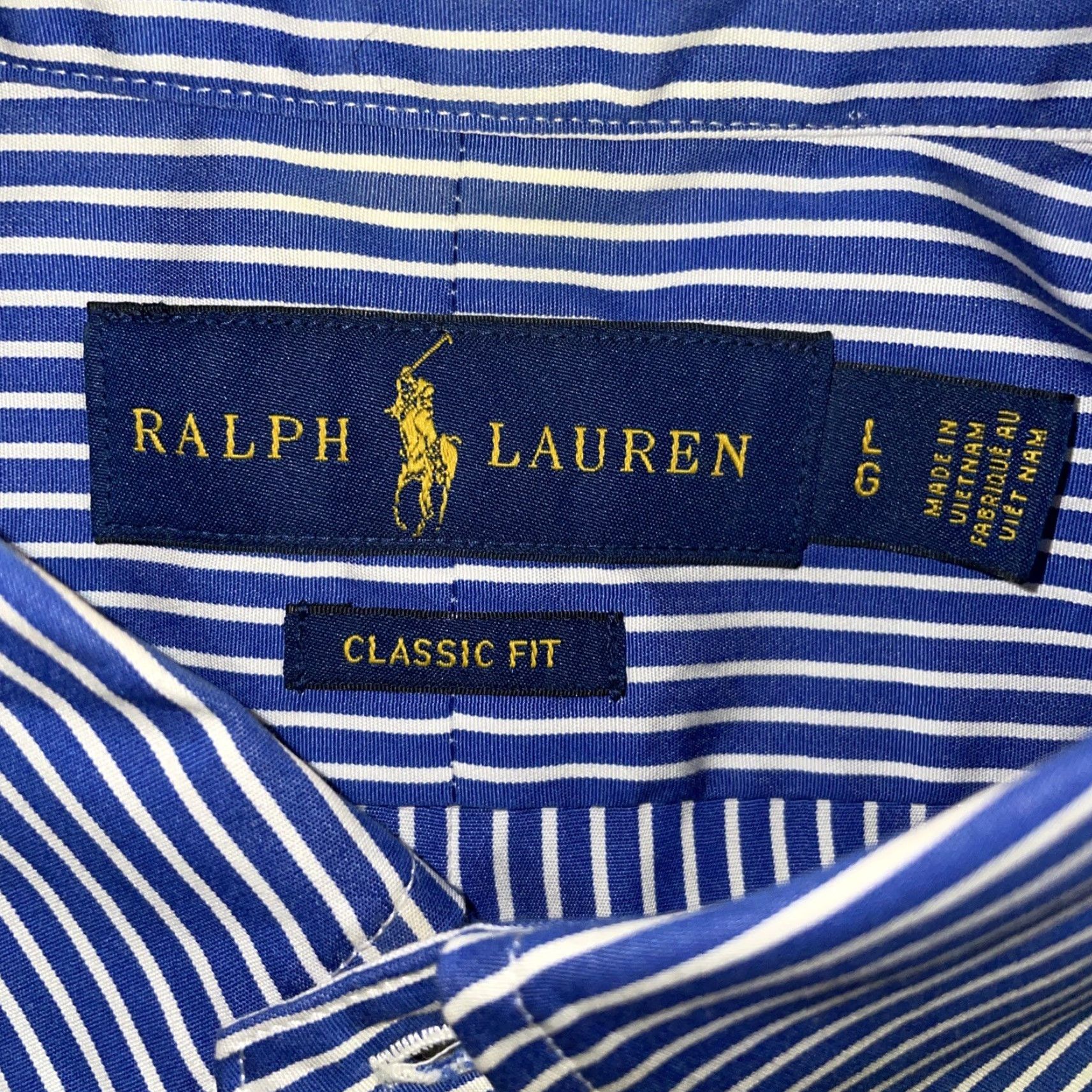 Ralph Lauren Ralph Lauren classic fit striped blue button-down shirt Mens L Blue Striped Button-Up Short Sleeve Regular Size L Men Size US L / EU 52-54 / 3 - 4 Thumbnail
