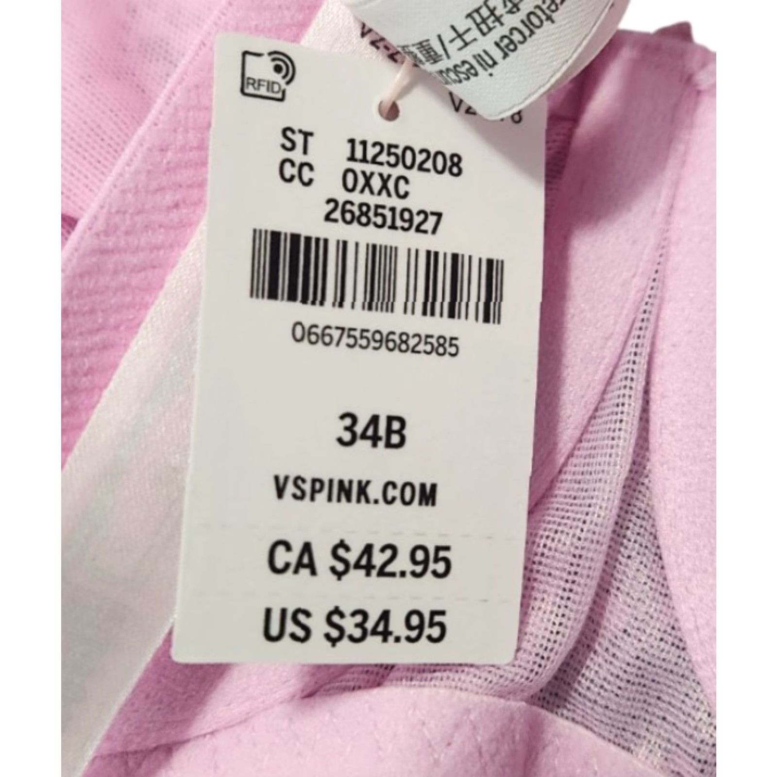 Victoria's Secret VINTAGE Victoria's Secret PINK Womens 34B Unlined Balconette Bra Underwired Floral Purple 34B Women's Bra Balconette Features Unlined Underwired Size ONE SIZE - 4 Thumbnail