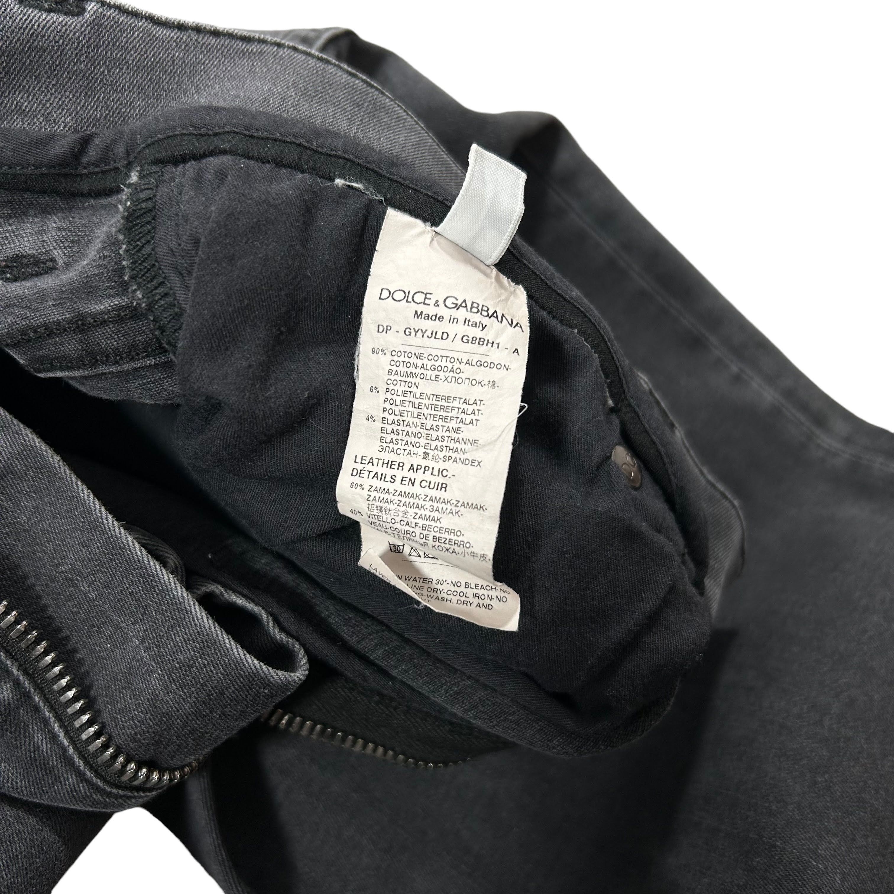 Dolce & Gabbana Dolce Gabbana Black Skinny Cotton Stretch Denim Jeans 50 Size US 32 / EU 48 - 8 Thumbnail