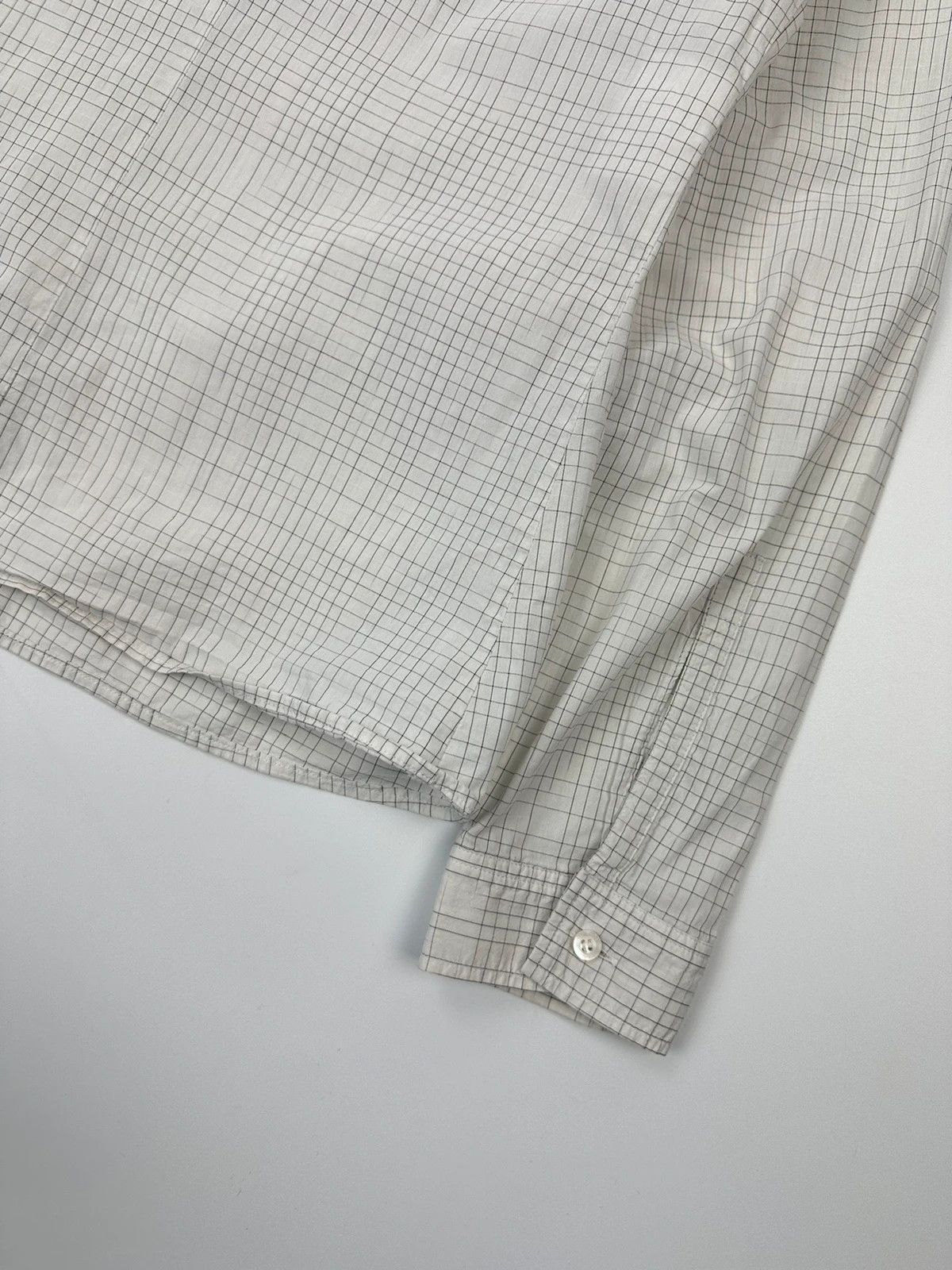 Miu Miu Miu Miu SS2000 White Checkered Plaid Shirt Size L / US 10 / IT 46 - 5 Thumbnail
