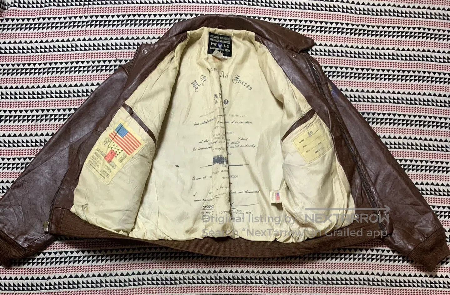 Vintage vintage ameco a-2 military leather jacket. Size US M / EU 48-50 / 2 - 7 Thumbnail