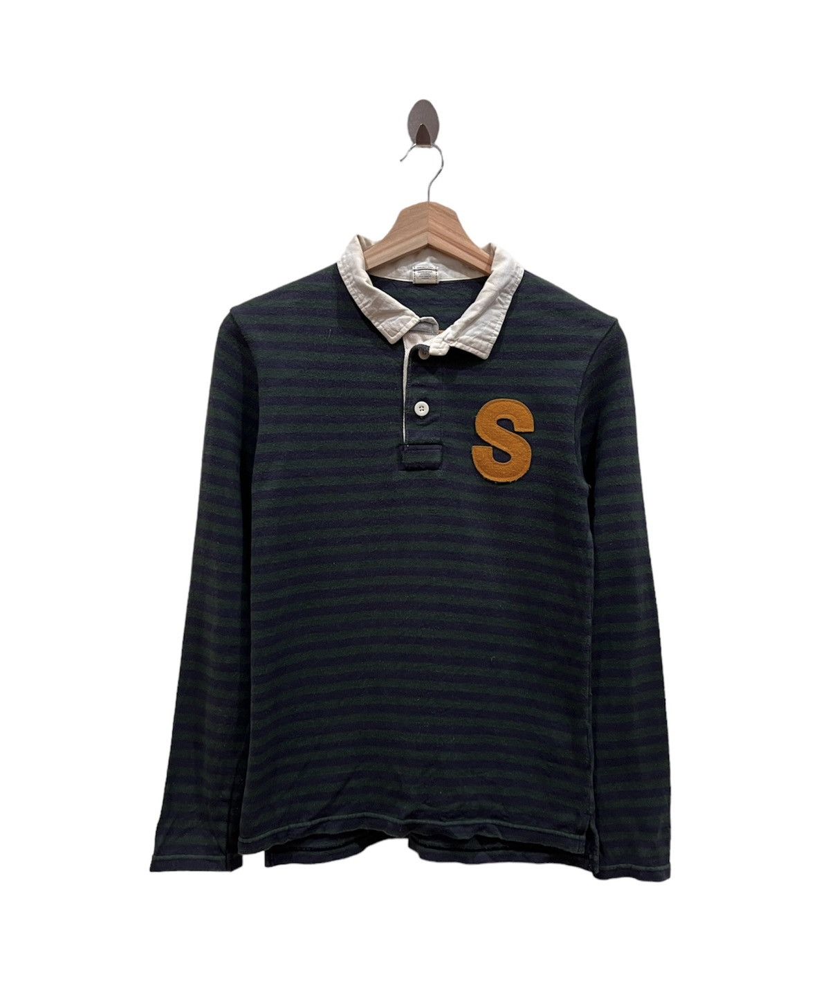 image of Ships Japan Striped Design Long Sleeve Shirt in Mix, Men's (Size XS)