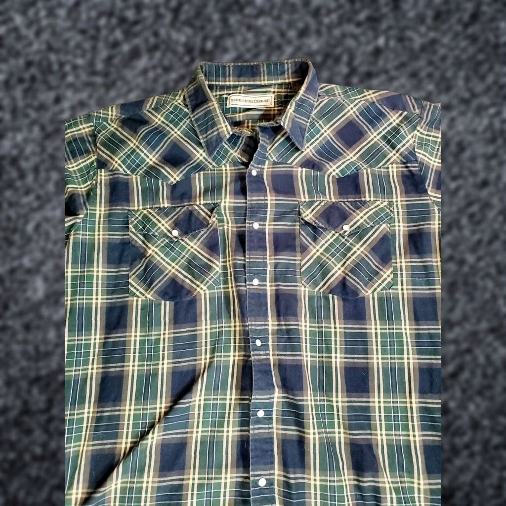 Vintage Bit & Bridle Western Style Rodeo Shirt Long Sleeve Pearl Snap Mens Size 3XL Size US XXL / EU 58 / 5 - 1 Thumbnail