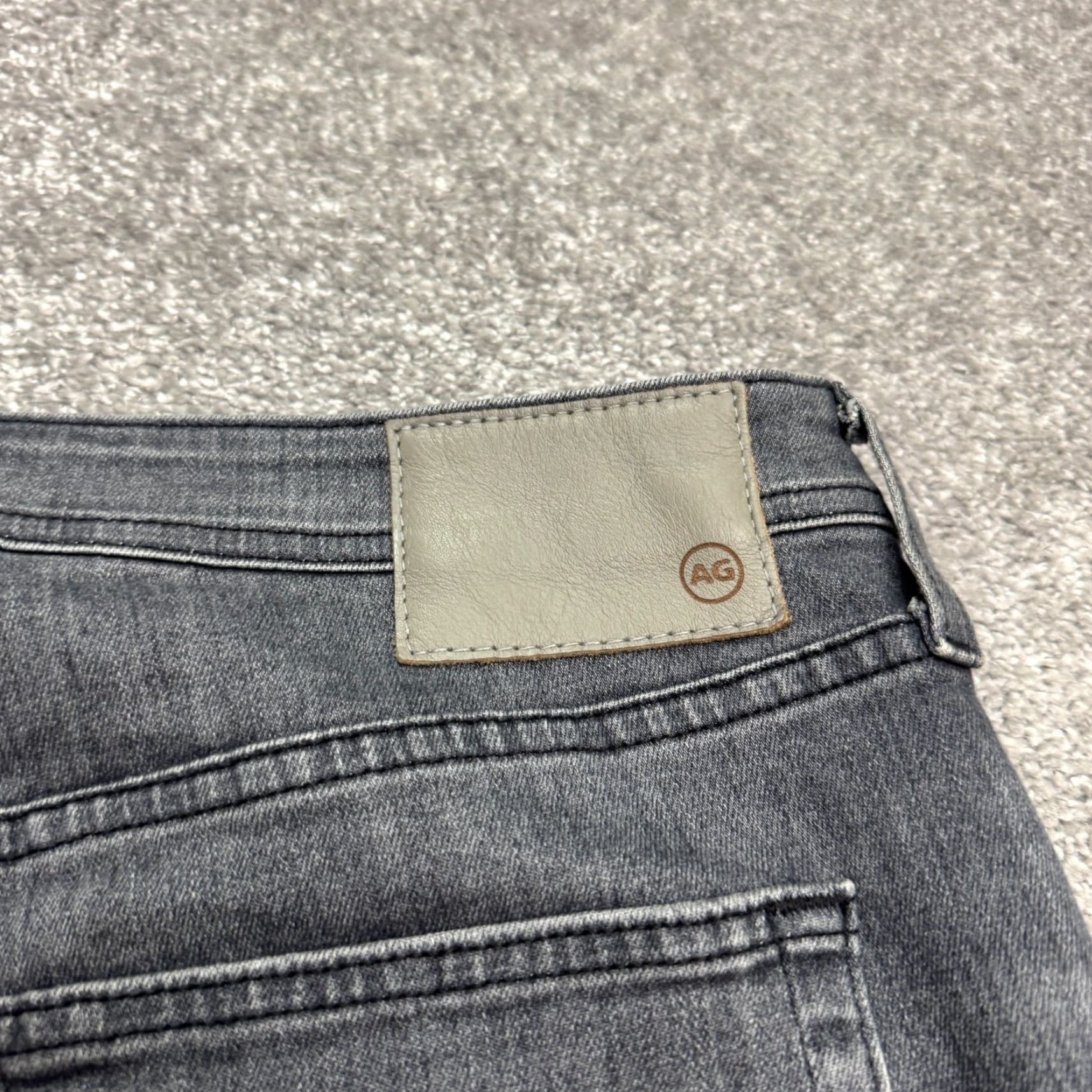 Denime AG Adriano Goldschmied Everett Jeans Slim Fit Straight Leg Mens 36R Gray Size US 36 / EU 52 - 5 Thumbnail