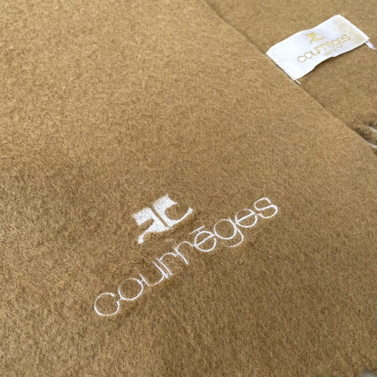 Courreges Courreges Paris Wide Vintage Wool Designer Muffler Size ONE SIZE - 3 Thumbnail