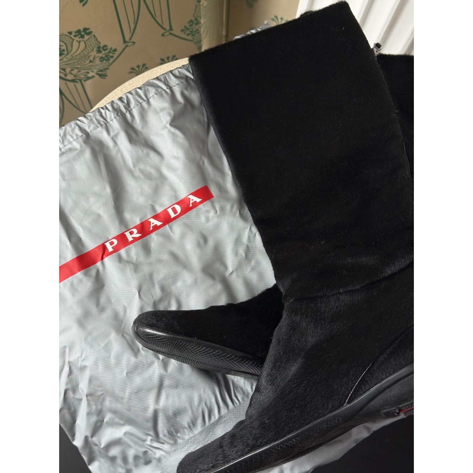 Prada Vintage Prada Pony Style Calfskin Riding Boots 36 / 6 Size US 6 / IT 36 - 17 Thumbnail