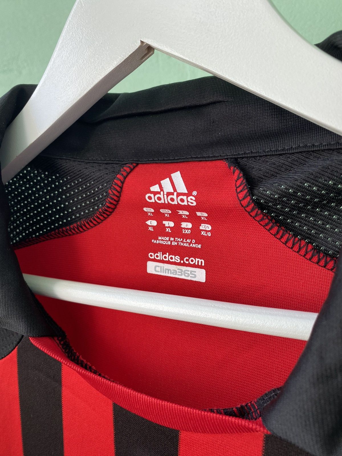 Adidas AC Milan 2007 2008 Adidas Home Soccer Jersey Football Shirt Size US XL / EU 56 / 4 - 10 Thumbnail