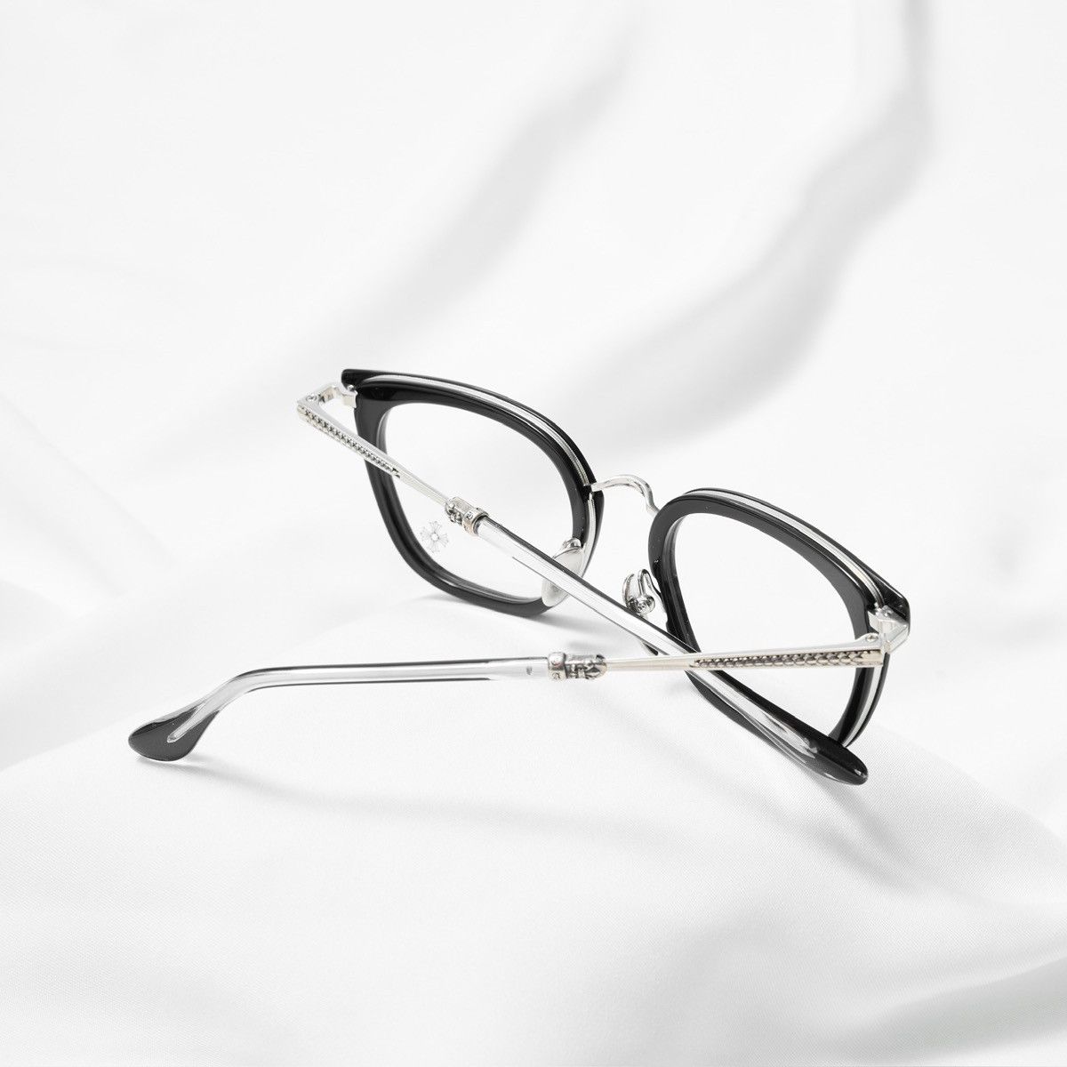 Chrome Hearts CHROME HEARTS STRAPADICTOME BLACK/SHINY SILVER GLASSES Size ONE SIZE - 6 Thumbnail
