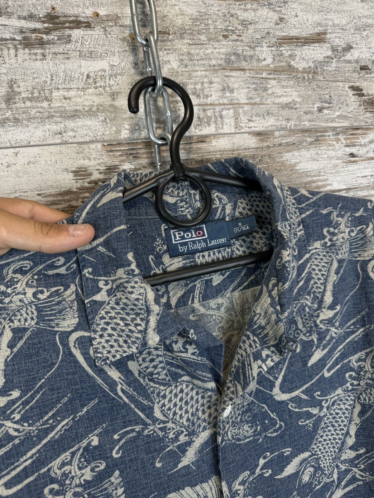 Polo Ralph Lauren × Vintage Mens Vintage Polo Ralph Lauren Shirts button up fish luxury Size US M / EU 48-50 / 2 - 6 Thumbnail