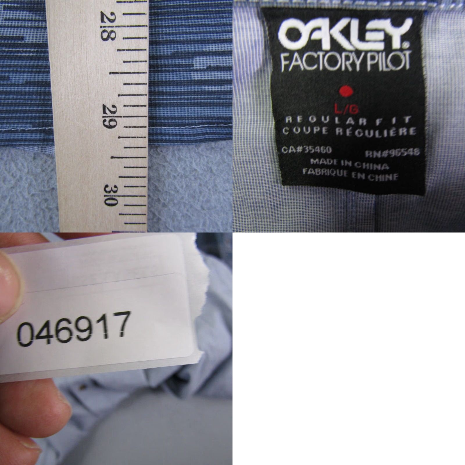 Oakley Oakley Shirt Men Large Gray Blue Camo Factory Pilot Button Up Racing Long Sleeve Size US L / EU 52-54 / 3 - 8 Thumbnail