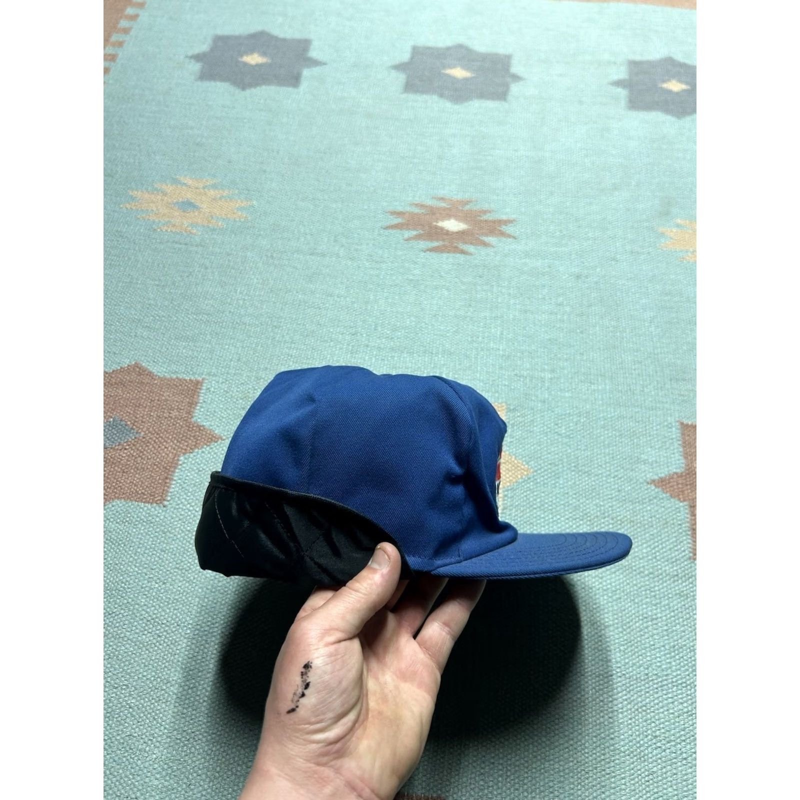 Vintage VINTAGE Unitog Trapper Hat Ear Flap Cap USA XL Men Blue Size ONE SIZE - 3 Thumbnail
