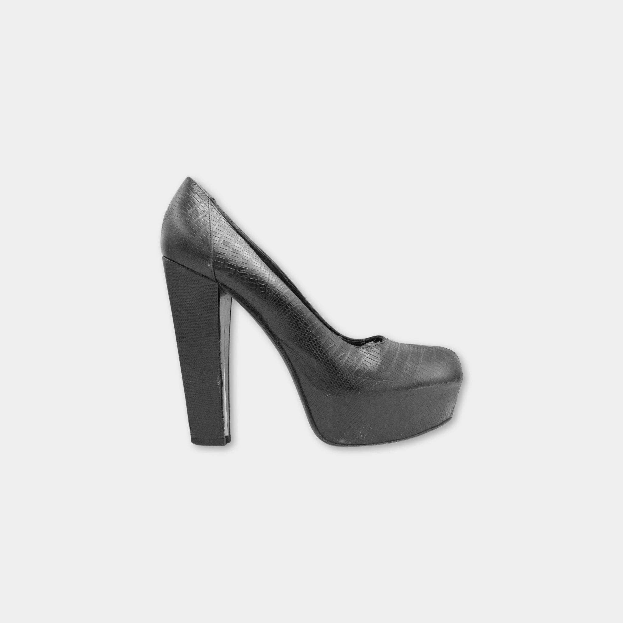Versace Versace Leather Embossed Heels Size US 9 / IT 39 - 1 Thumbnail