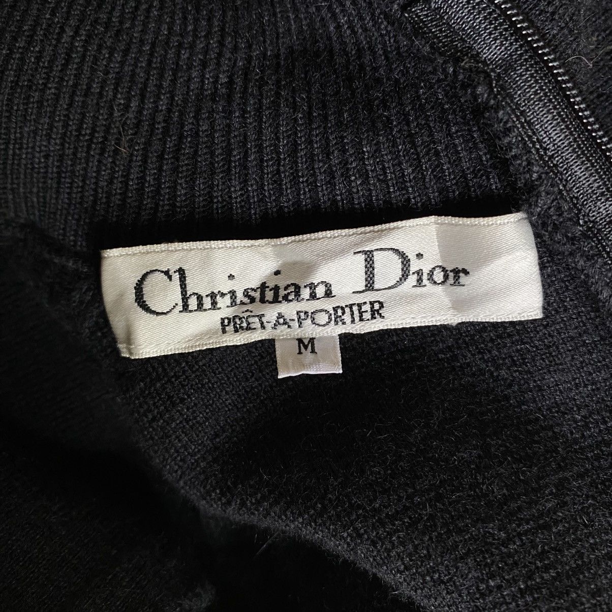 Dior Vintage Christian Dior Black Wool Dress Gold Embellishments Size M / US 6-8 / IT 42-44 - 18 Thumbnail