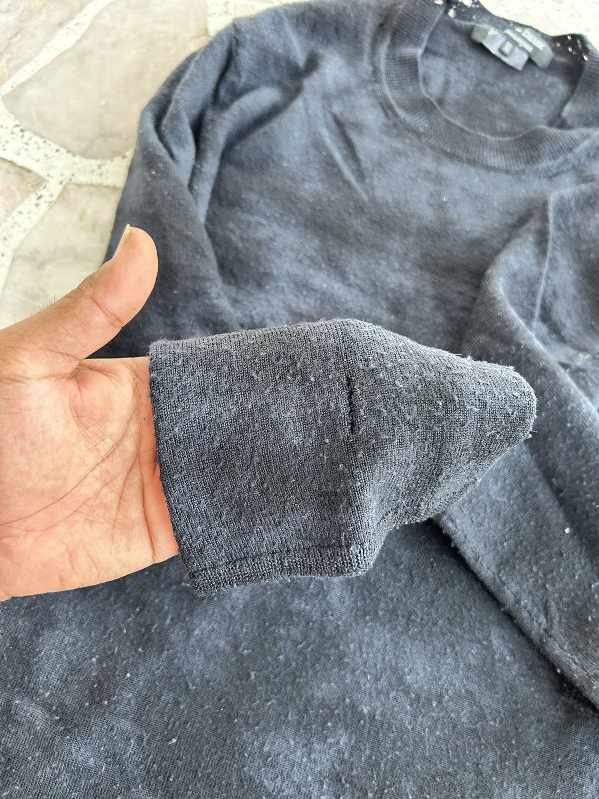 Comme des Garcons Homme Deux CDGHD Wool Fleece Dristresseed Longsleeve Size US L / EU 52-54 / 3 - 10 Thumbnail