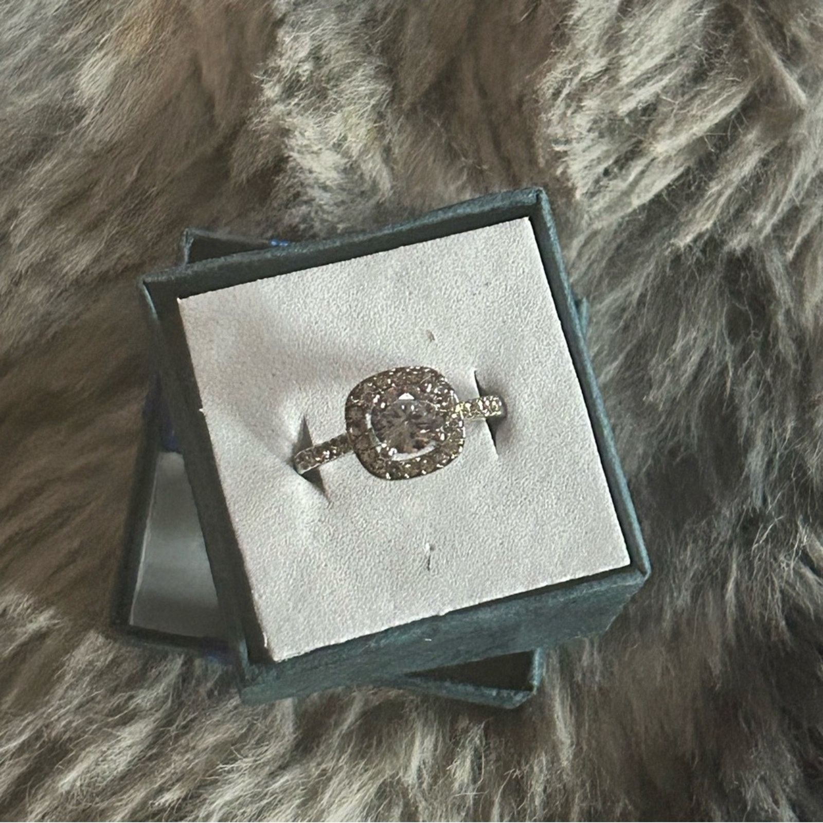 Jewelry Elegant prong set open basket cz sterling silver ring NIB Size ONE SIZE - 4 Thumbnail
