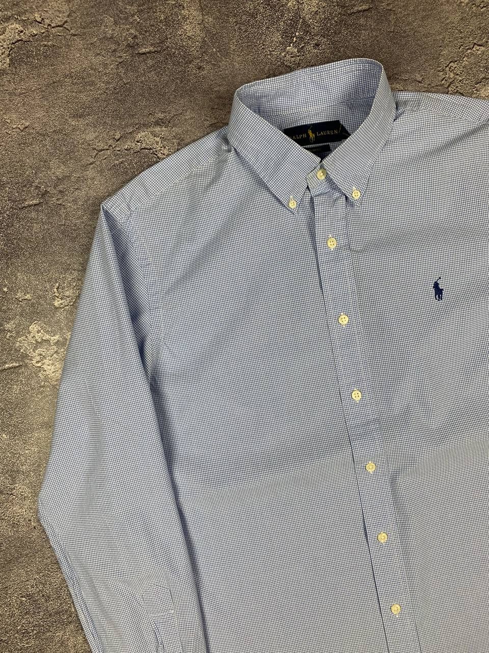 Polo Ralph Lauren Polo Ralph Lauren Men's Shirt Light Blue Gingham Size US L / EU 52-54 / 3 - 2 Thumbnail