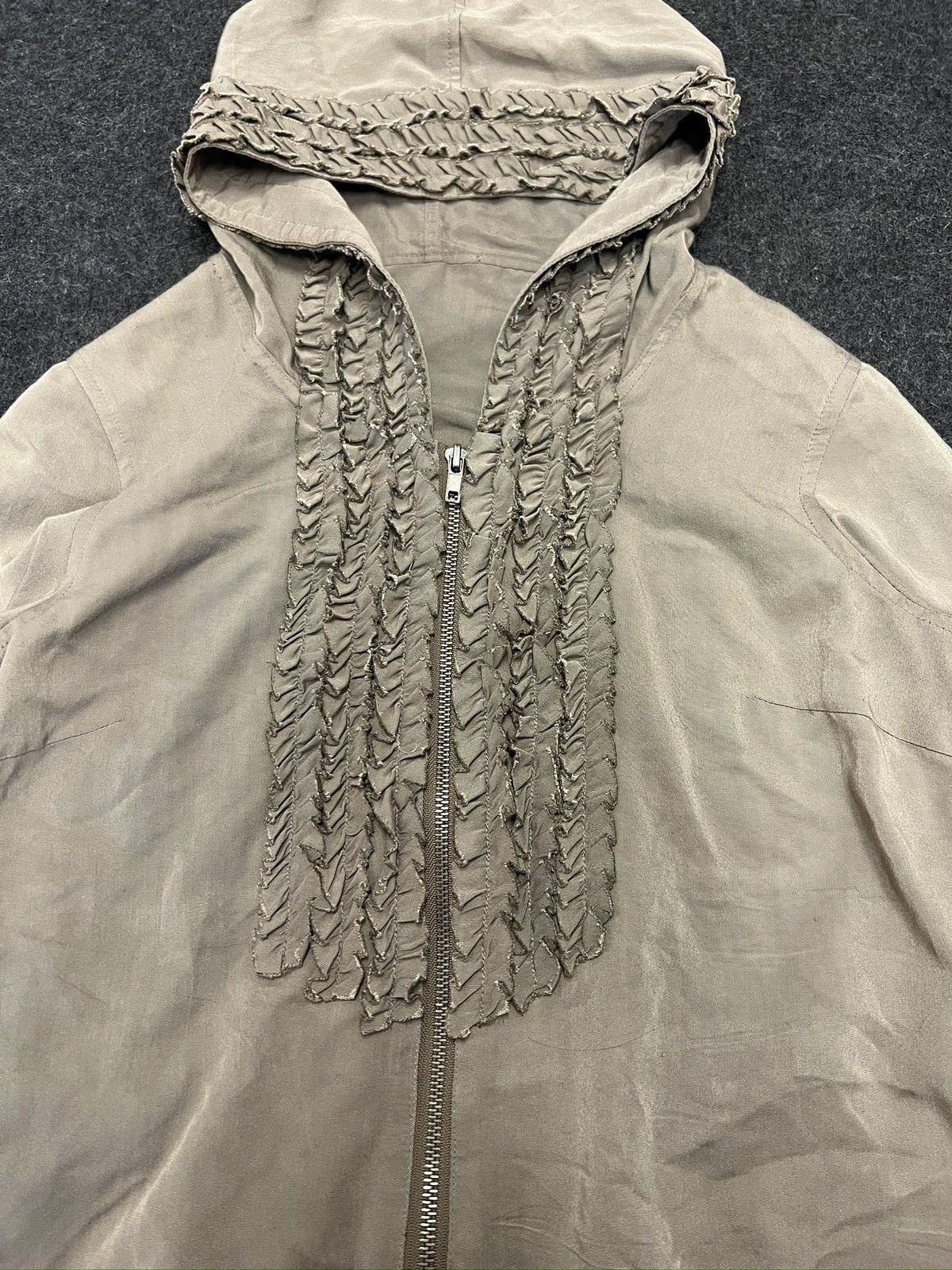 Japanese Brand Estacot vintage archival Japanese brand beige rayon hoodie Size M / US 6-8 / IT 42-44 - 4 Thumbnail