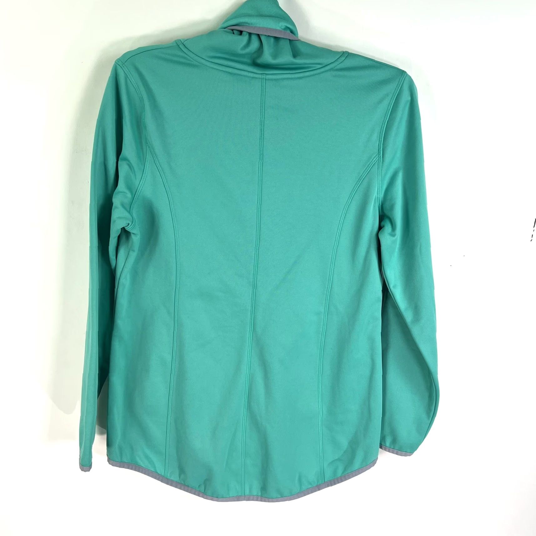 Champion Champion Sweatshirt Women's Size L Green Duo Dry Running Cowl Neck Long Sleeve Size L / US 10 / IT 46 - 4 Thumbnail
