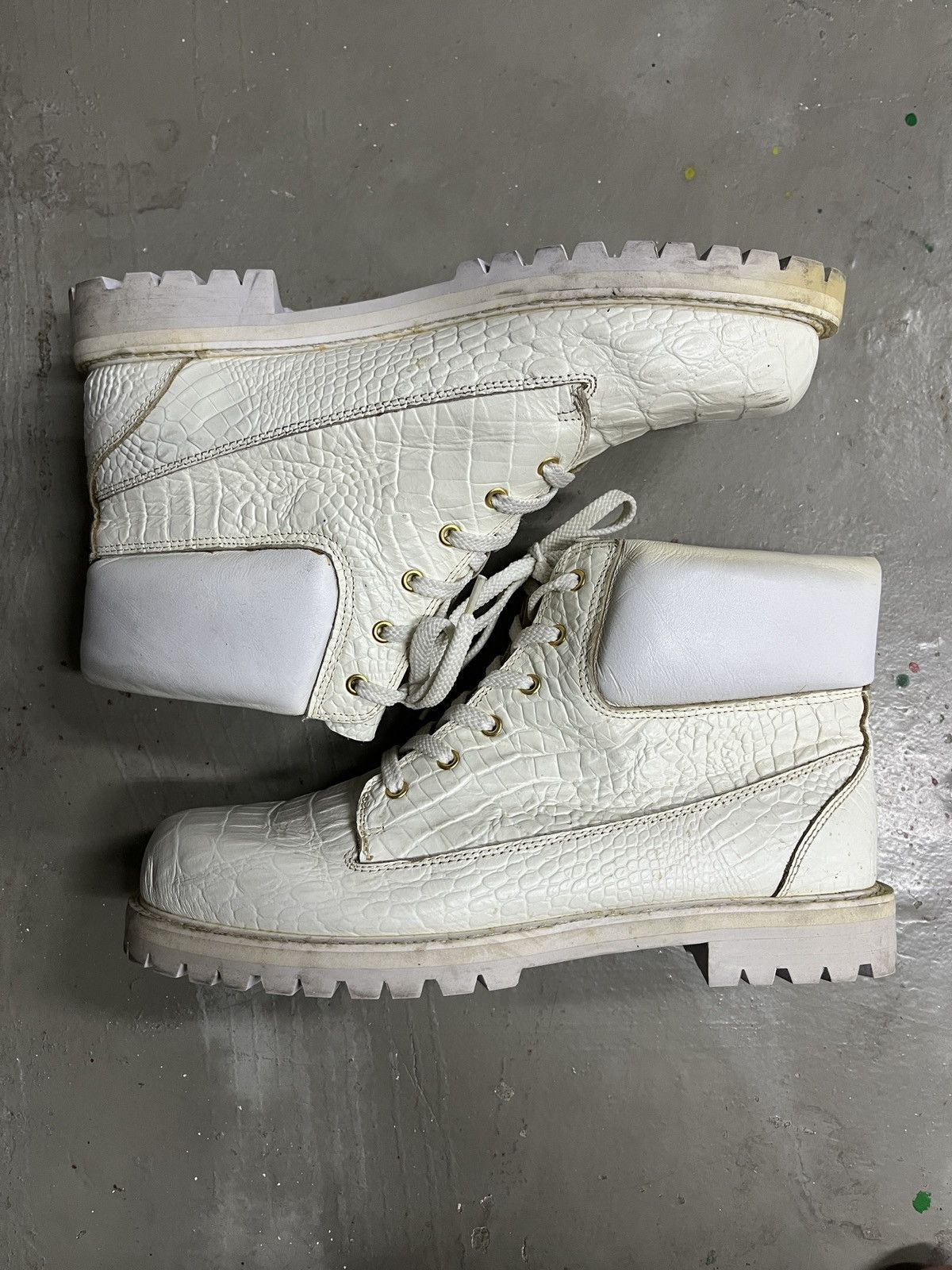 14th Addiction Juvenile Delinquent Balenciaga Style Crocodile Leather Boots Size US 9.5 / EU 42-43 - 14 Thumbnail